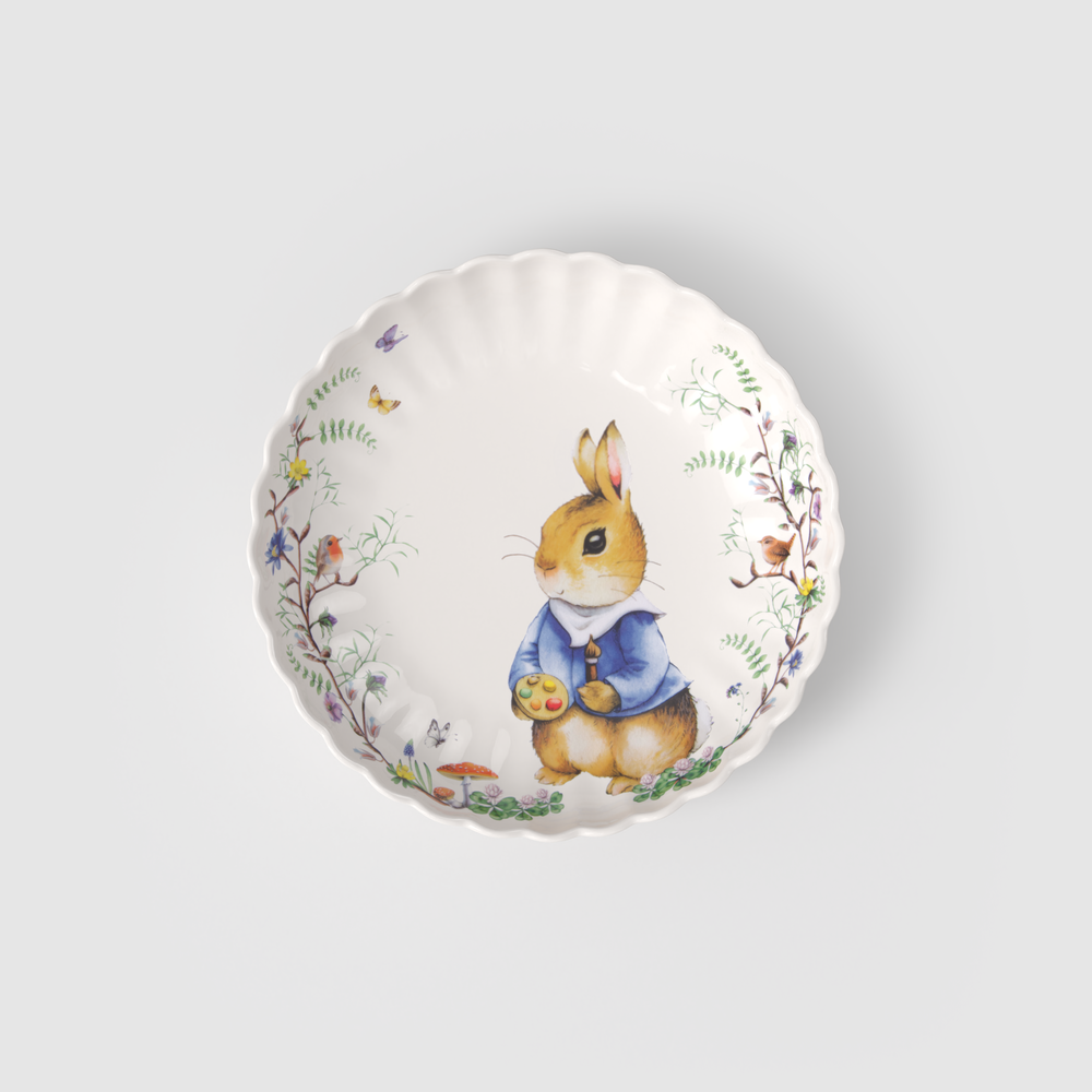Spring Fantasy Appetizer/ Dessert Bowl - Multi-colored, 23.7 oz, Premium Porcelain
