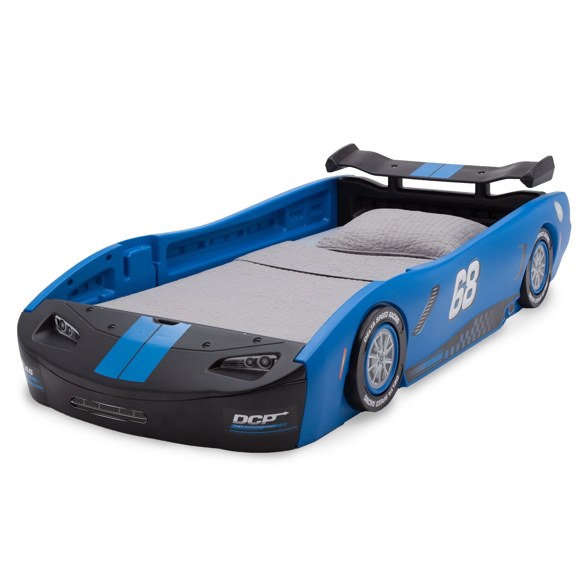 Turbo Race Car Twin Bed, Blue(Black) Image 10