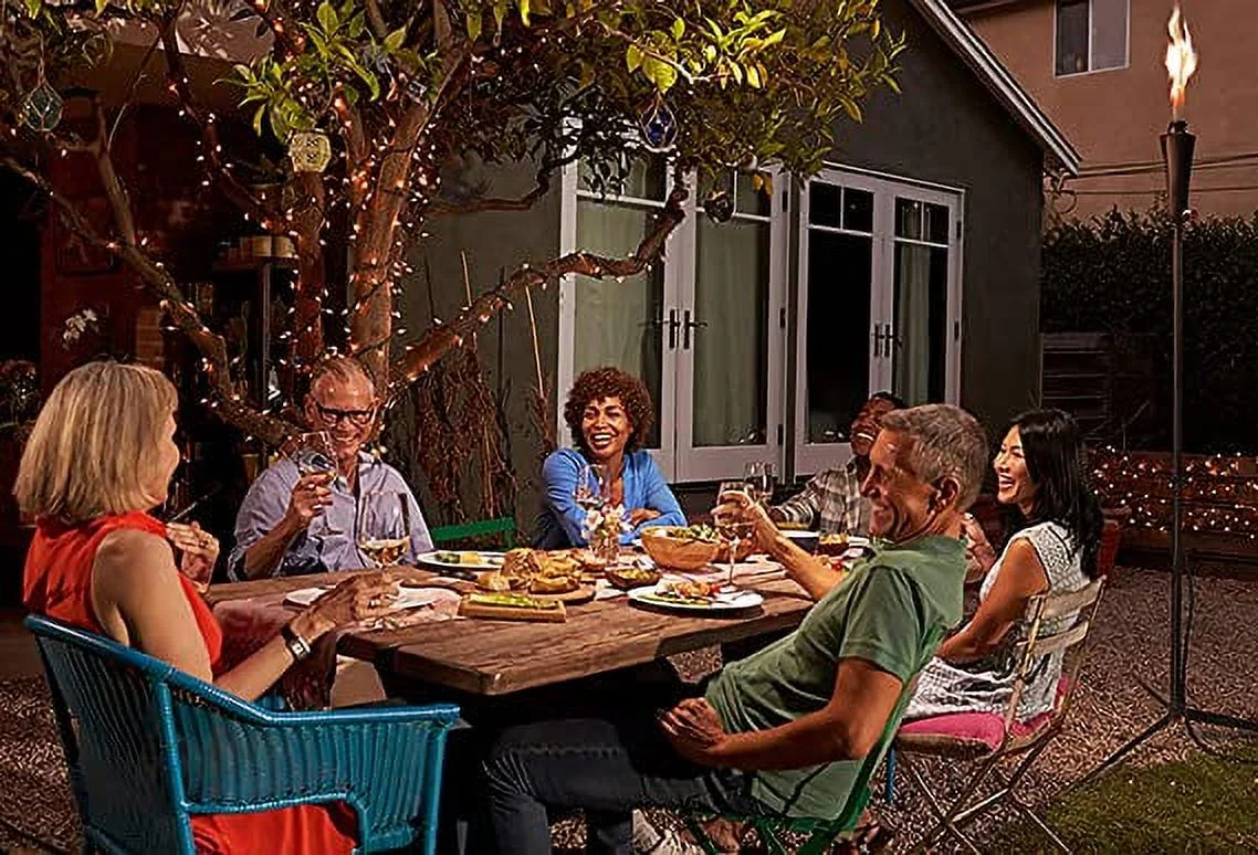 1lb Outdoor Propane Gas Tiki Style Torch - Easily Transform Your Place Into an Elegant Paradise with this Portable 71 inch Long Burning Torch Lighting That Will Compliment any Yard, Pathway, Backyard
