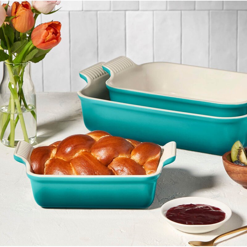 Heritage rektangulært serveringsfat 19 cm Bleu Riviera