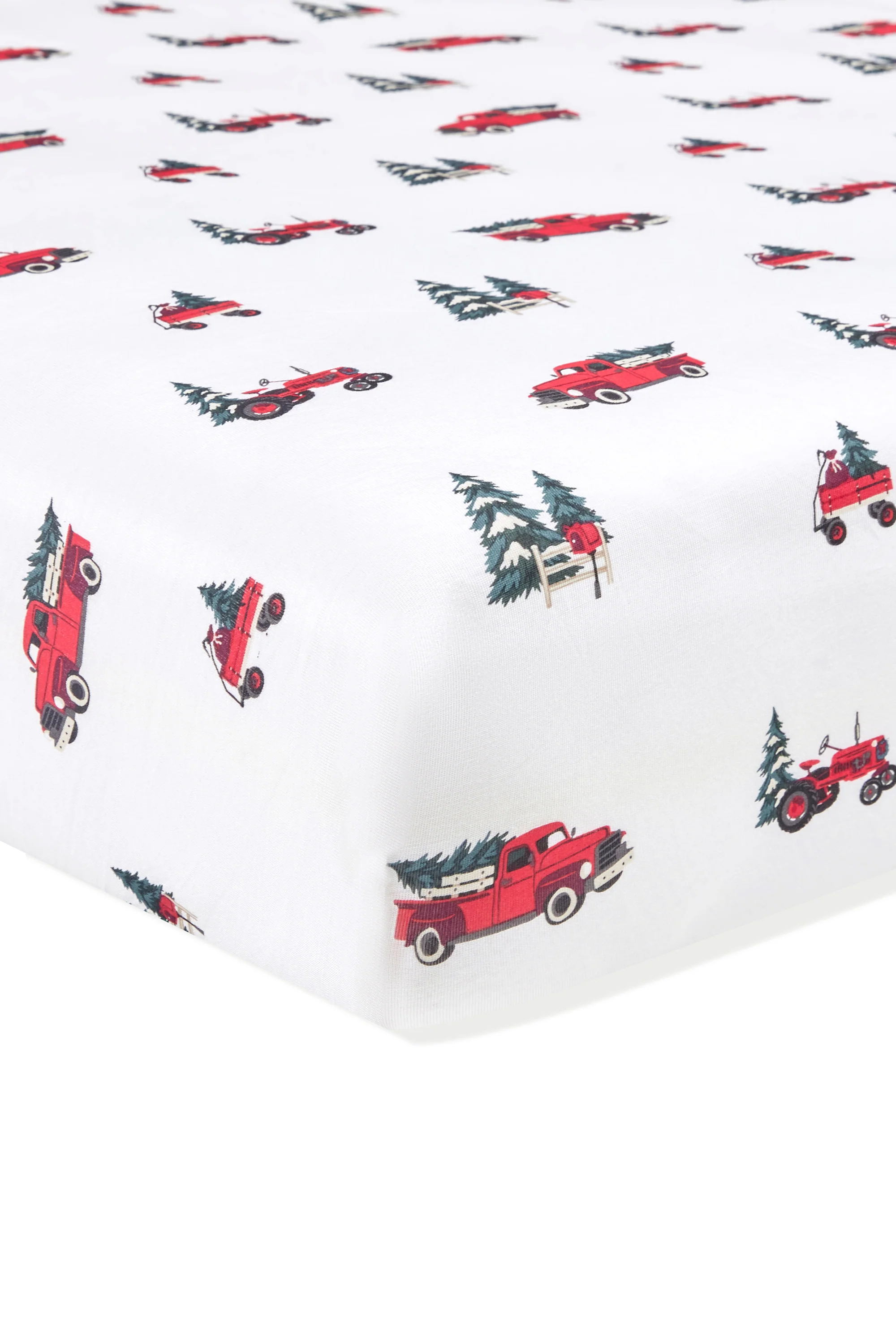 Crib Sheet in Holiday Tree Farm