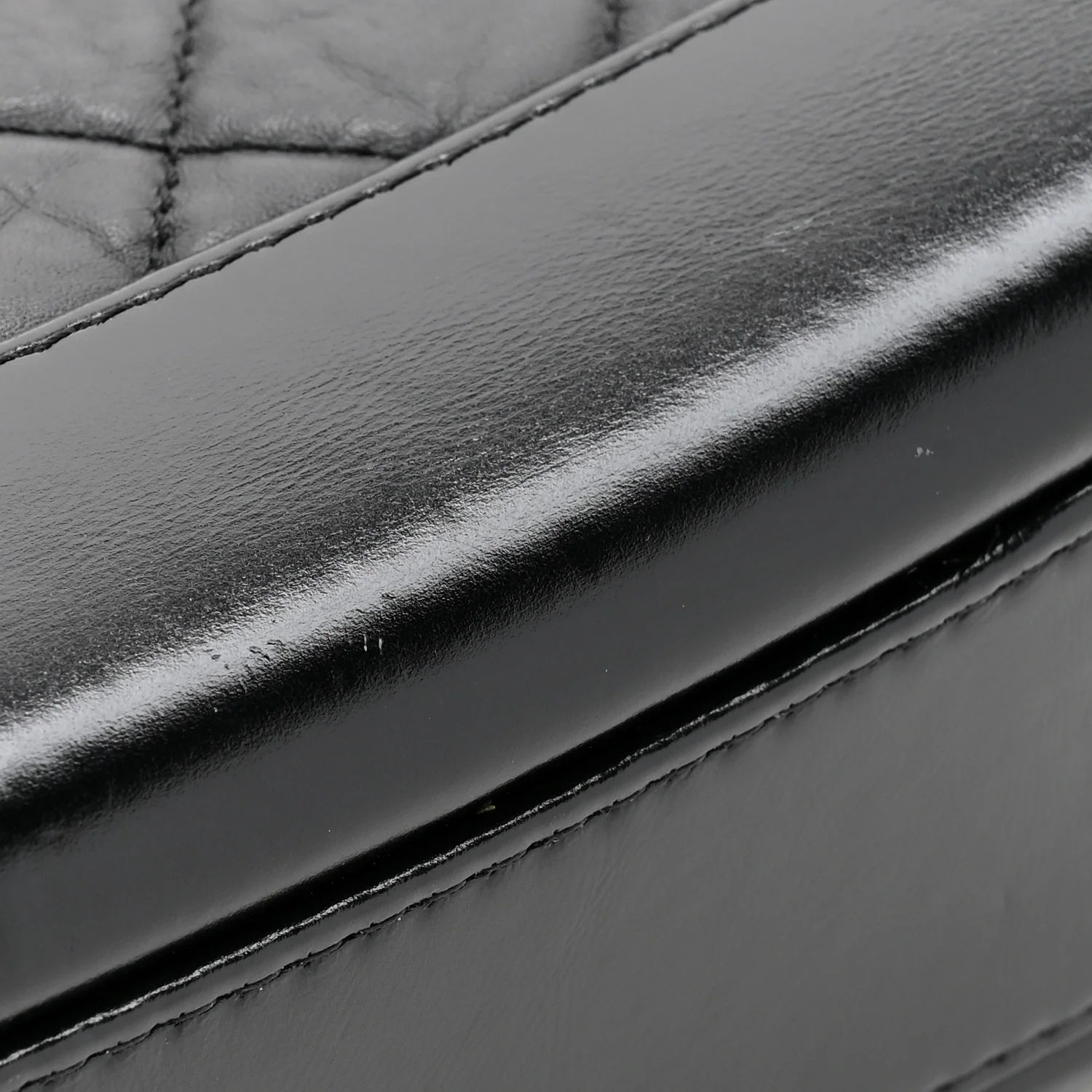 Aged Calfskin Quilted Small Gabrielle Hobo Black