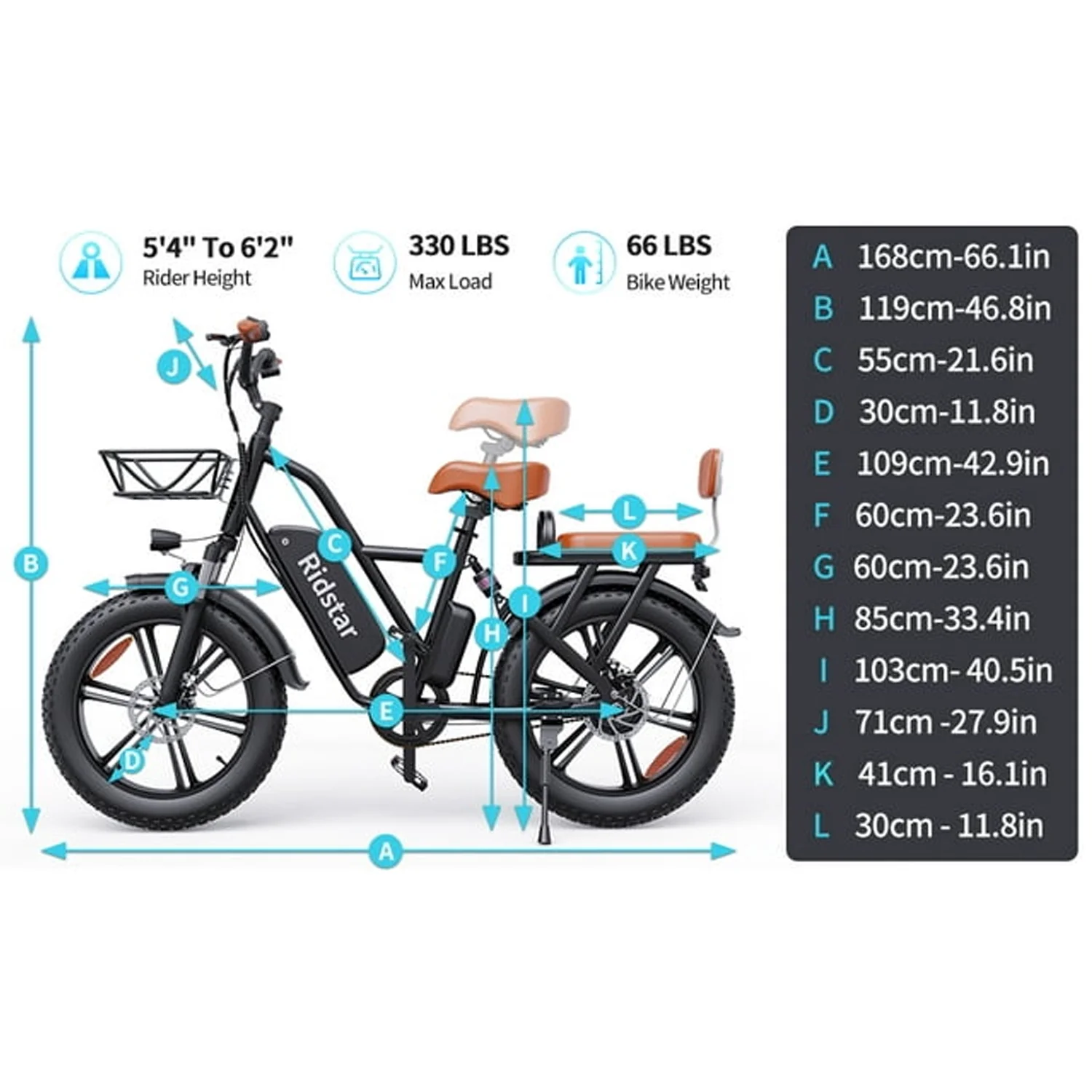 1500W Electric Bike for Adults,31MPH 48V 15.6AH Mountain Bike, 20"Fat Tire 7 Speed Electric Bicycle UL2849(20''1500W-48V-15.6AH-30MPH) - Image 8