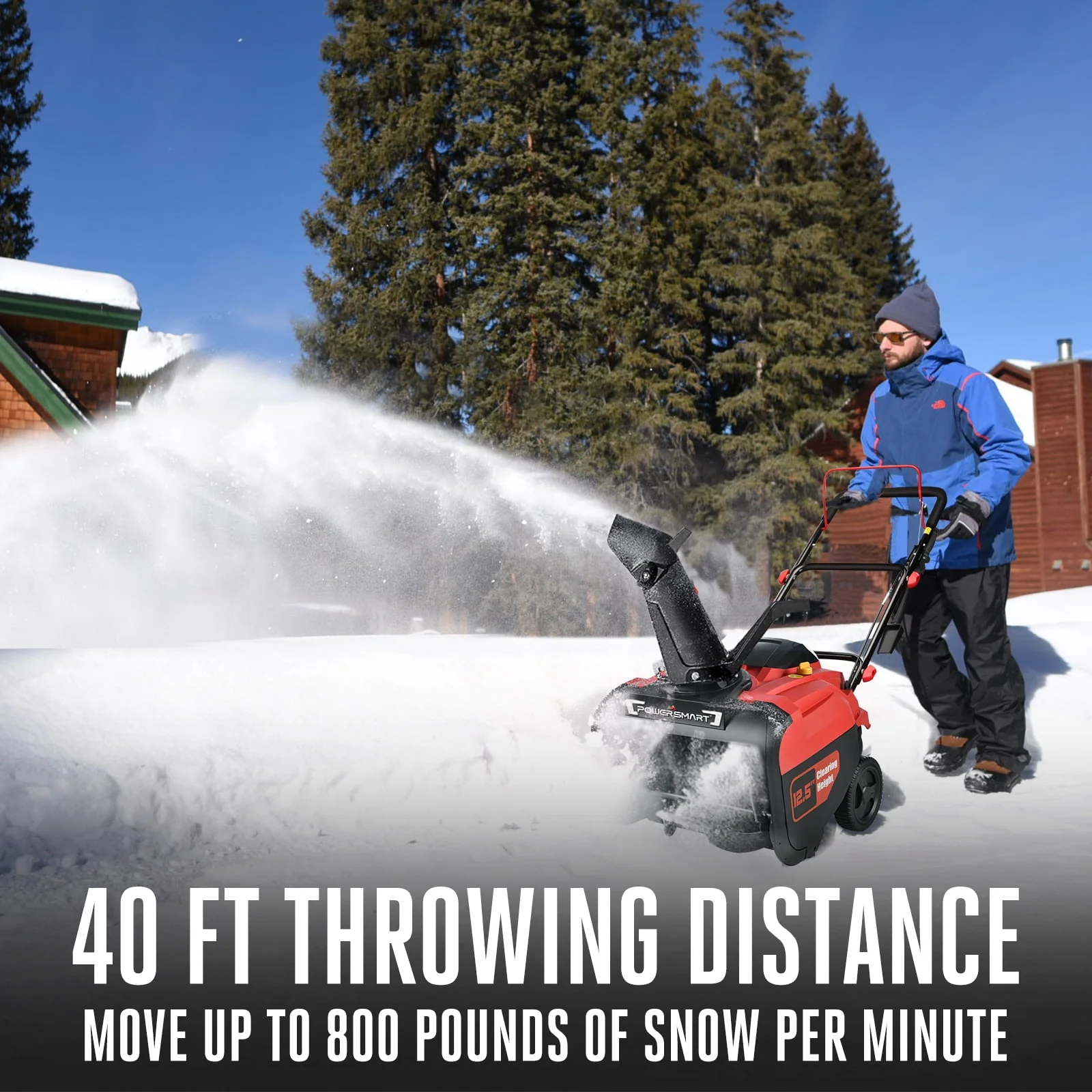 PowerSmart 21 inch Single Stage Gas Snow Blower with LED Light PSS1210LED Image 4