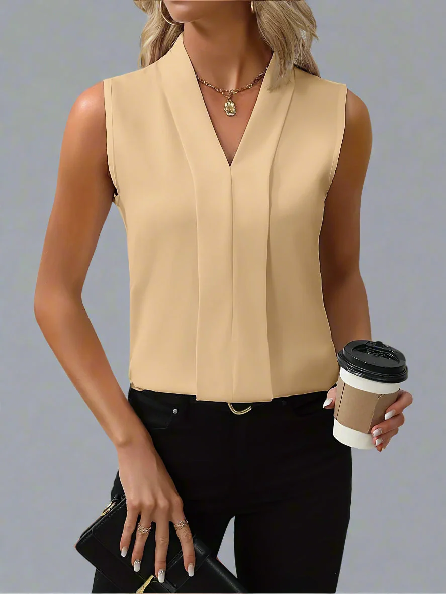 Romee | Blouse sans manches à décolleté en V pour femmes