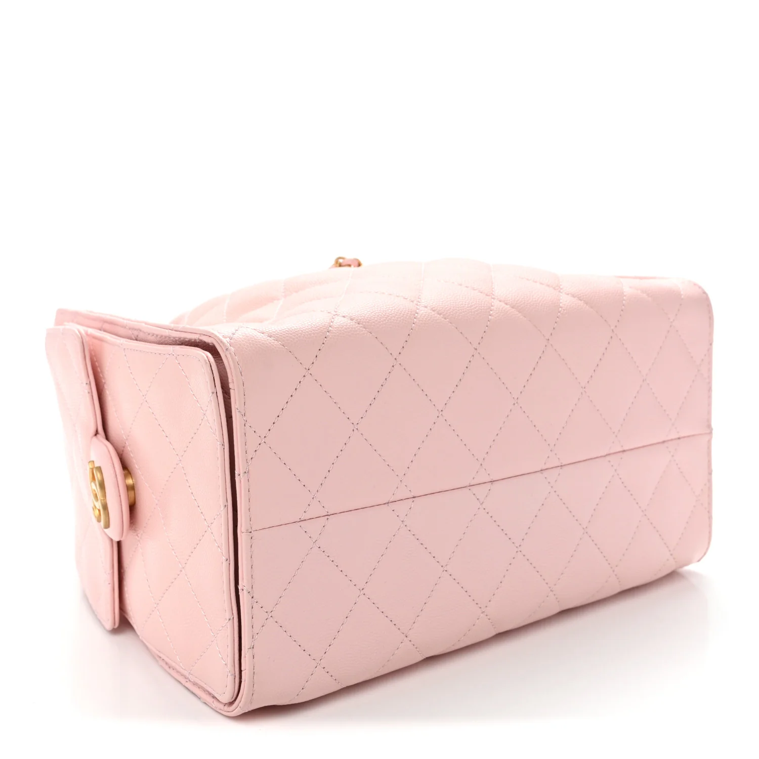 Caviar Quilted Small Chanel 25 Handbag Light Pink