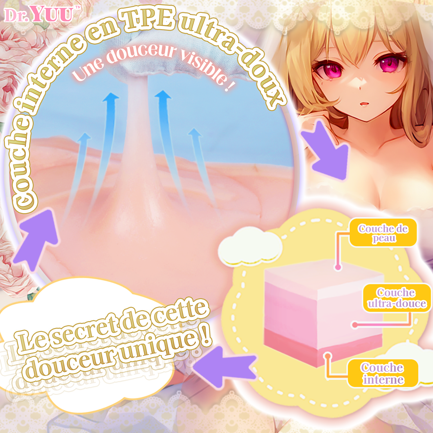 La Sainte Soft Hip Plus DR.YUU double entrée textures internes