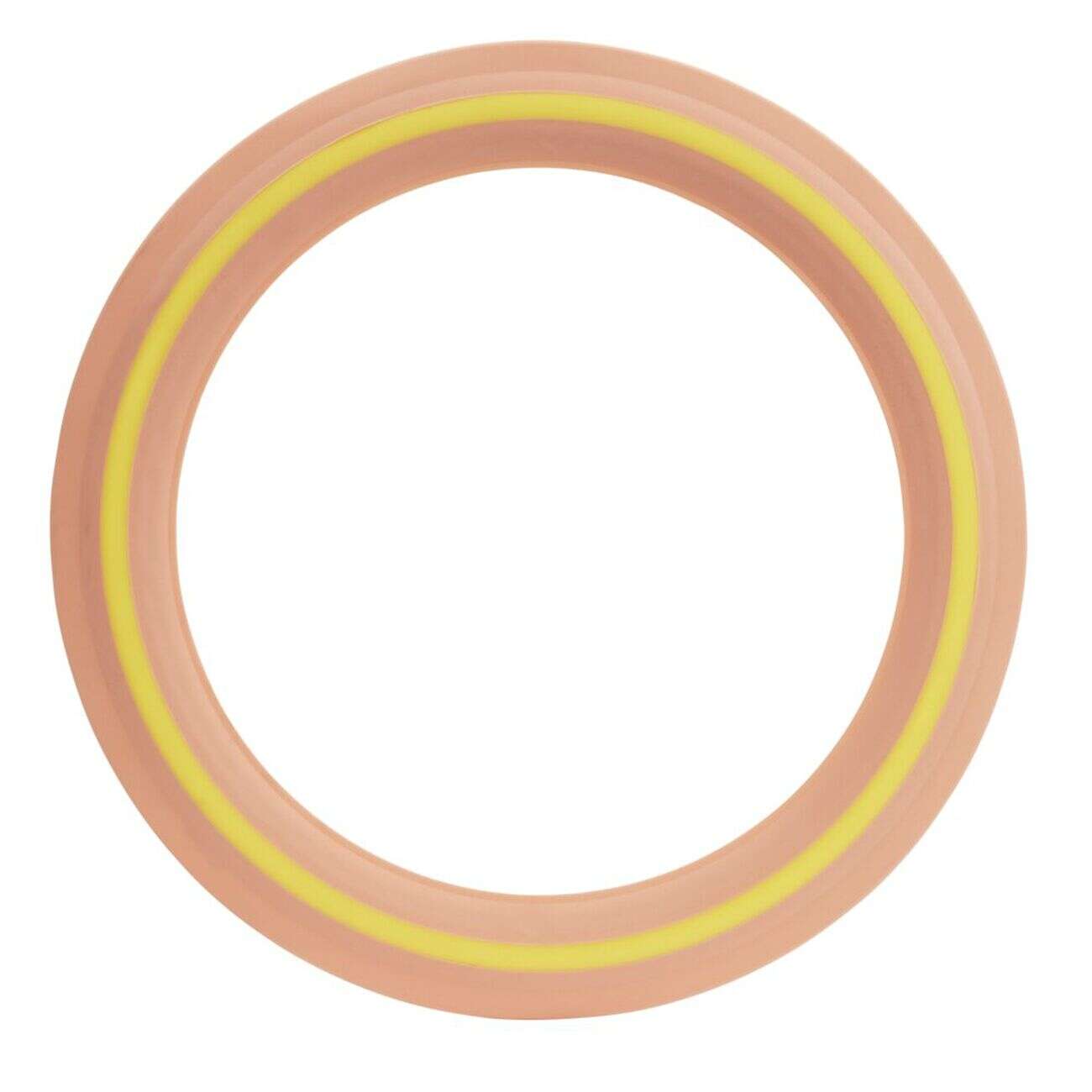 Frisbee disque volant en caoutchouc et plastique rouge corail Ø28,5cm