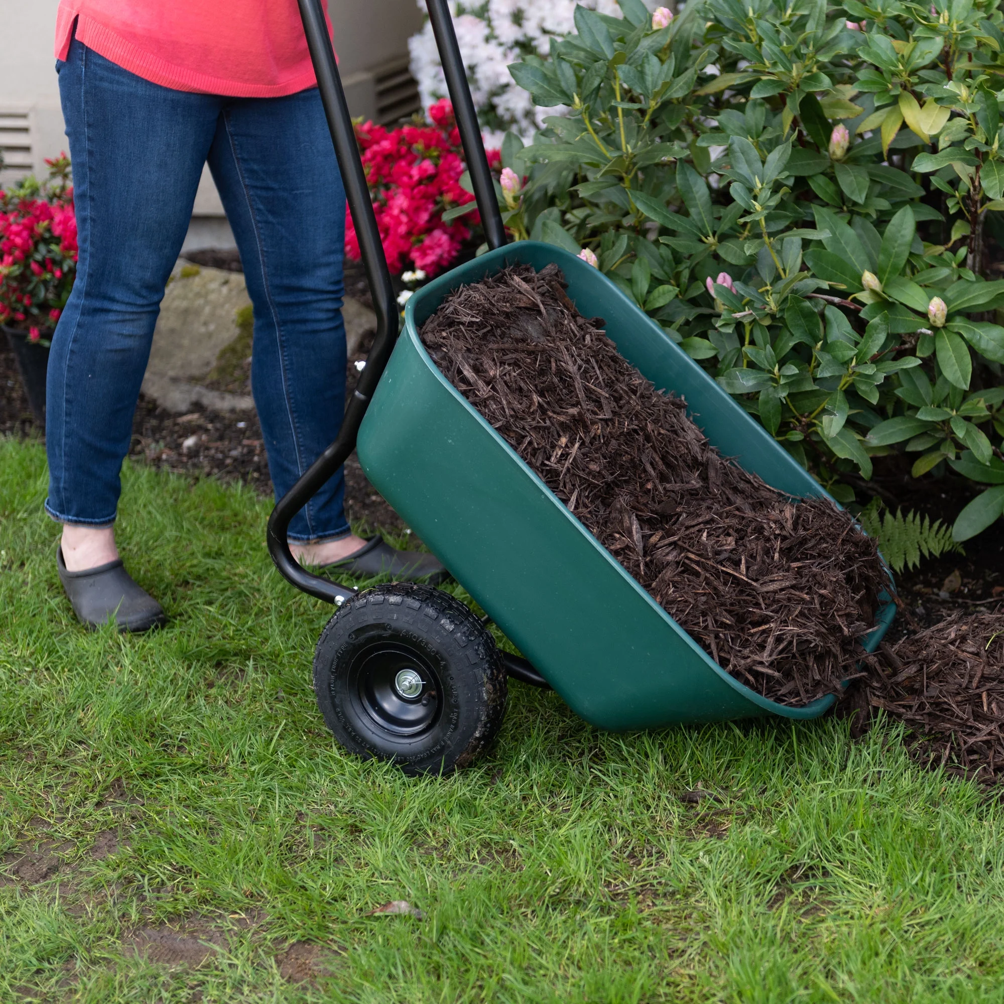 Garden Star Dual - Wheel, Poly Tray Garden Barrow Wheelbarrow