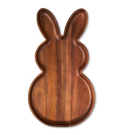 Easter Decorative Wooden Bunny Tray, 11.75 inch, by Way to Celebrate, Size: 6.75X11.75H, Brown