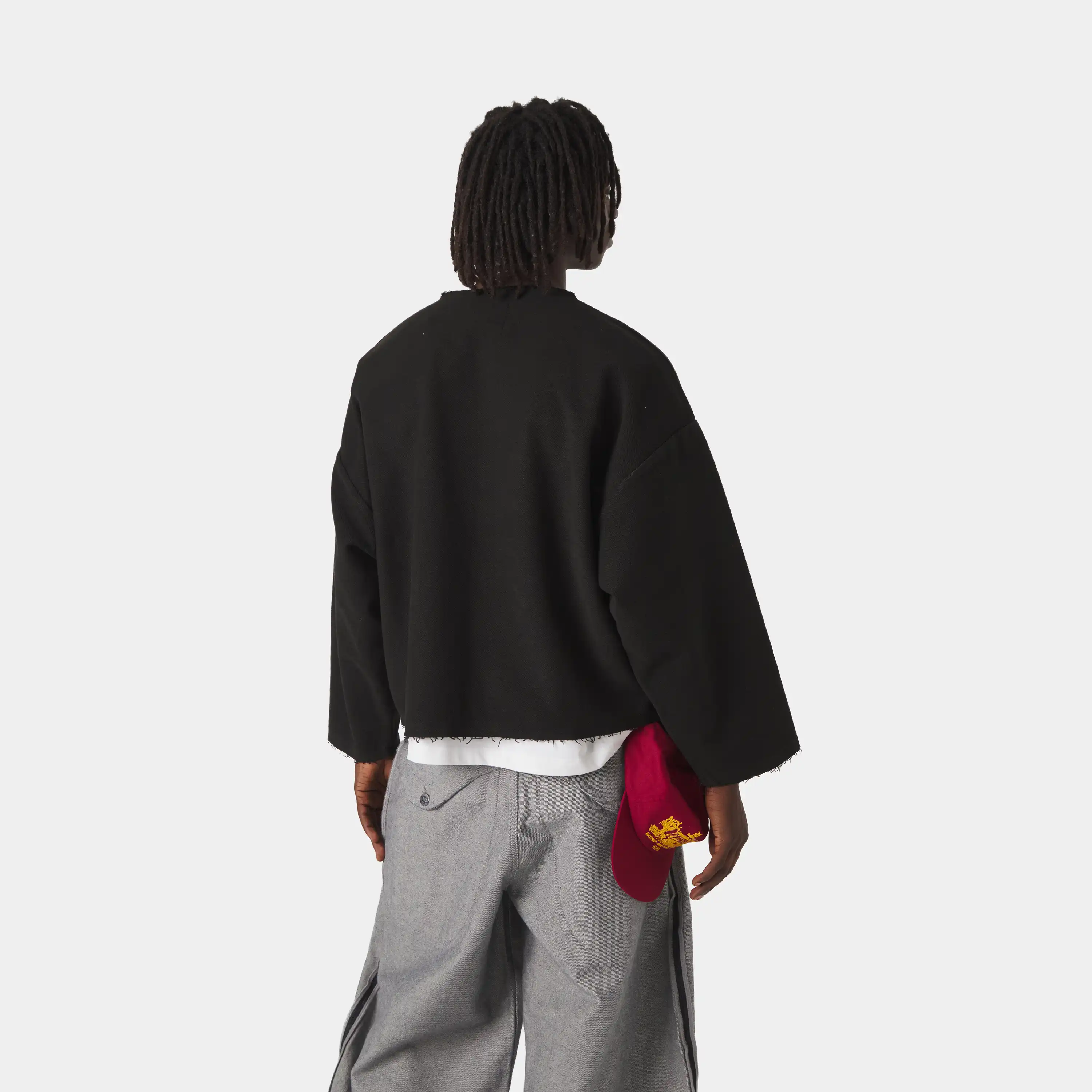 Patches Black Oversized Crewneck
