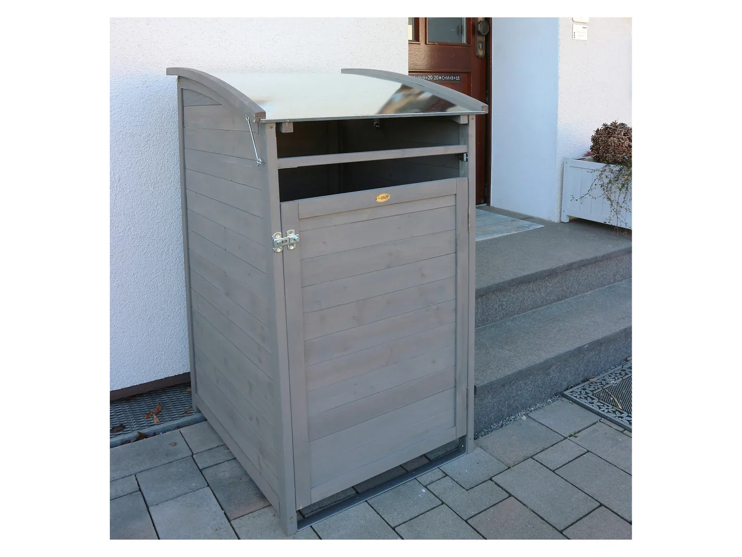 HABAU Cache-poubelle en bois, 120 L