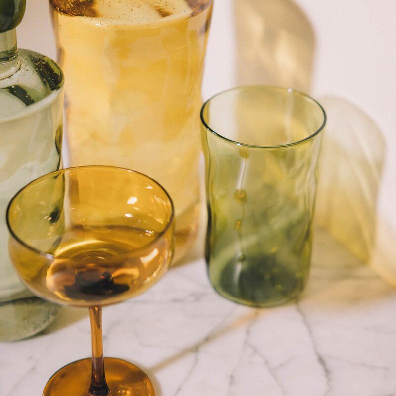 Swirl longdrink glass 48 cl 2 stk Moss