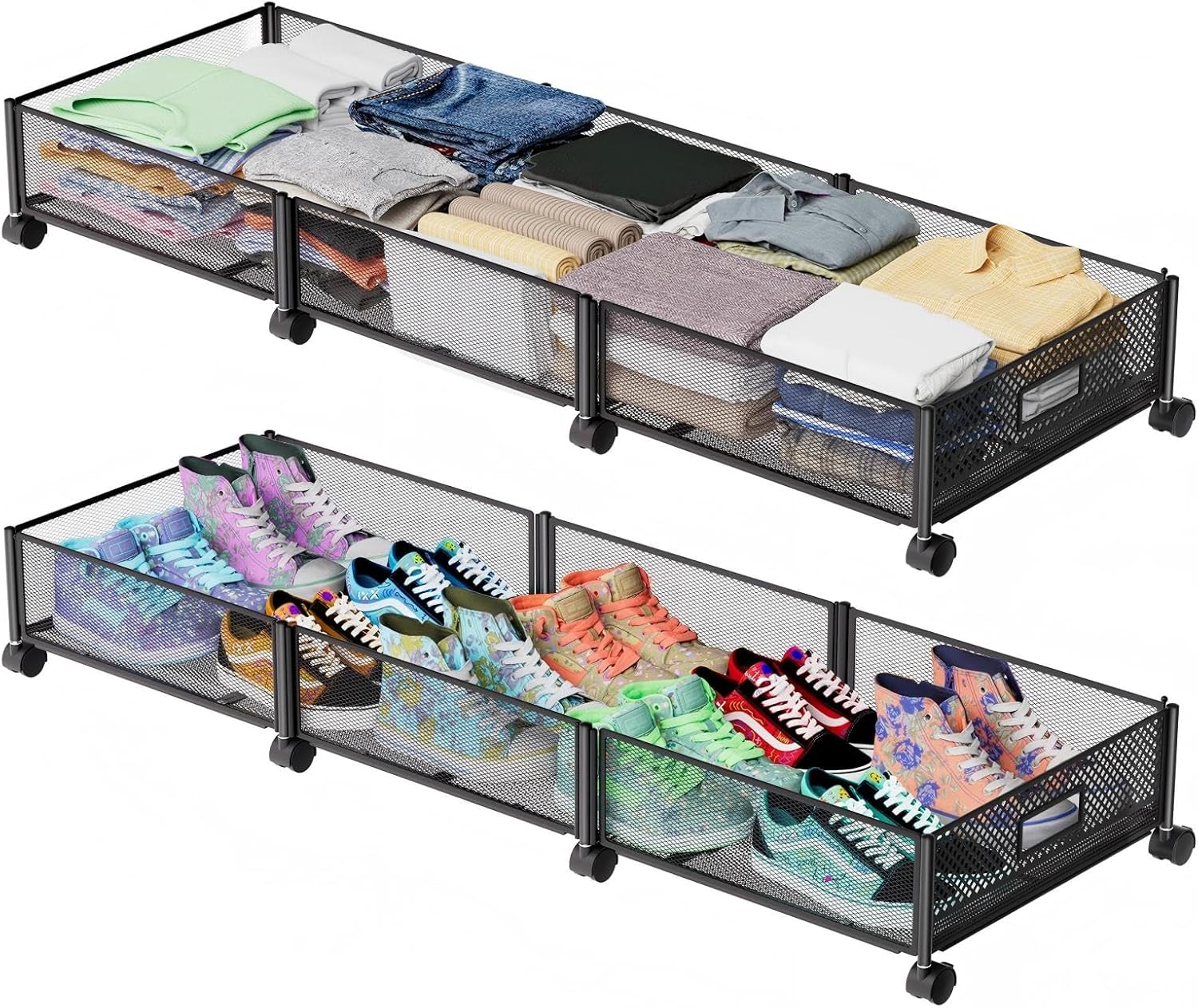 Under Bed Storage with Wheels 47.2