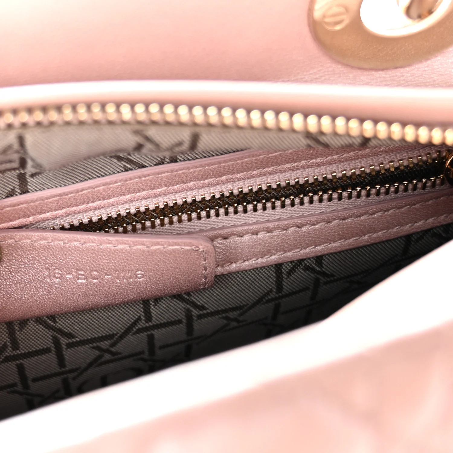 Pearly Lambskin Cannage Medium Lady Dior Lotus
