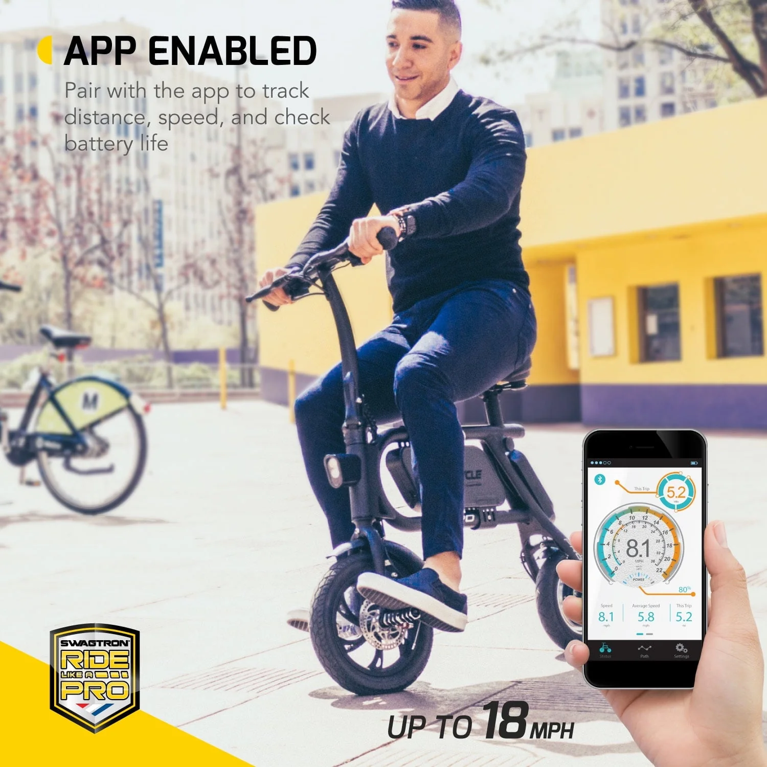 Swagtron Swag Cycle Pro Pedal - Free Electric Scooter Rider