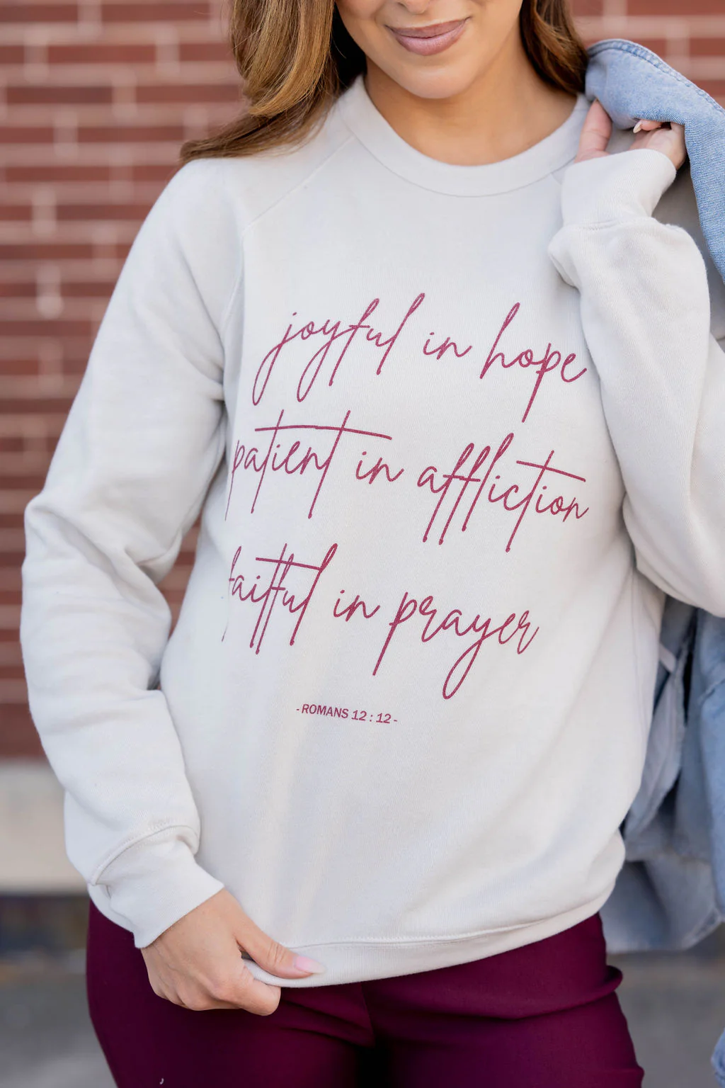 Faithful In Prayer Graphic Crewneck