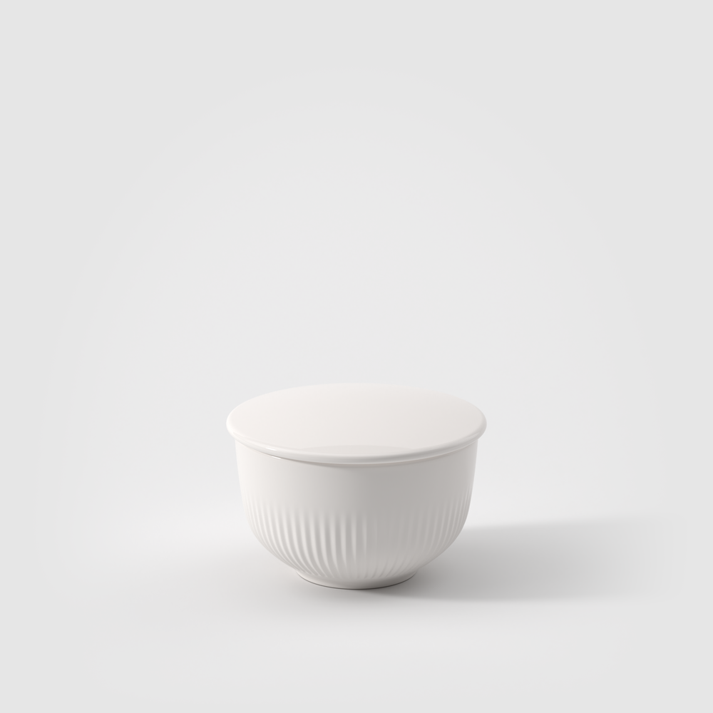 Afina Sugar bowl - White, 3.1 oz, Premium Porcelain