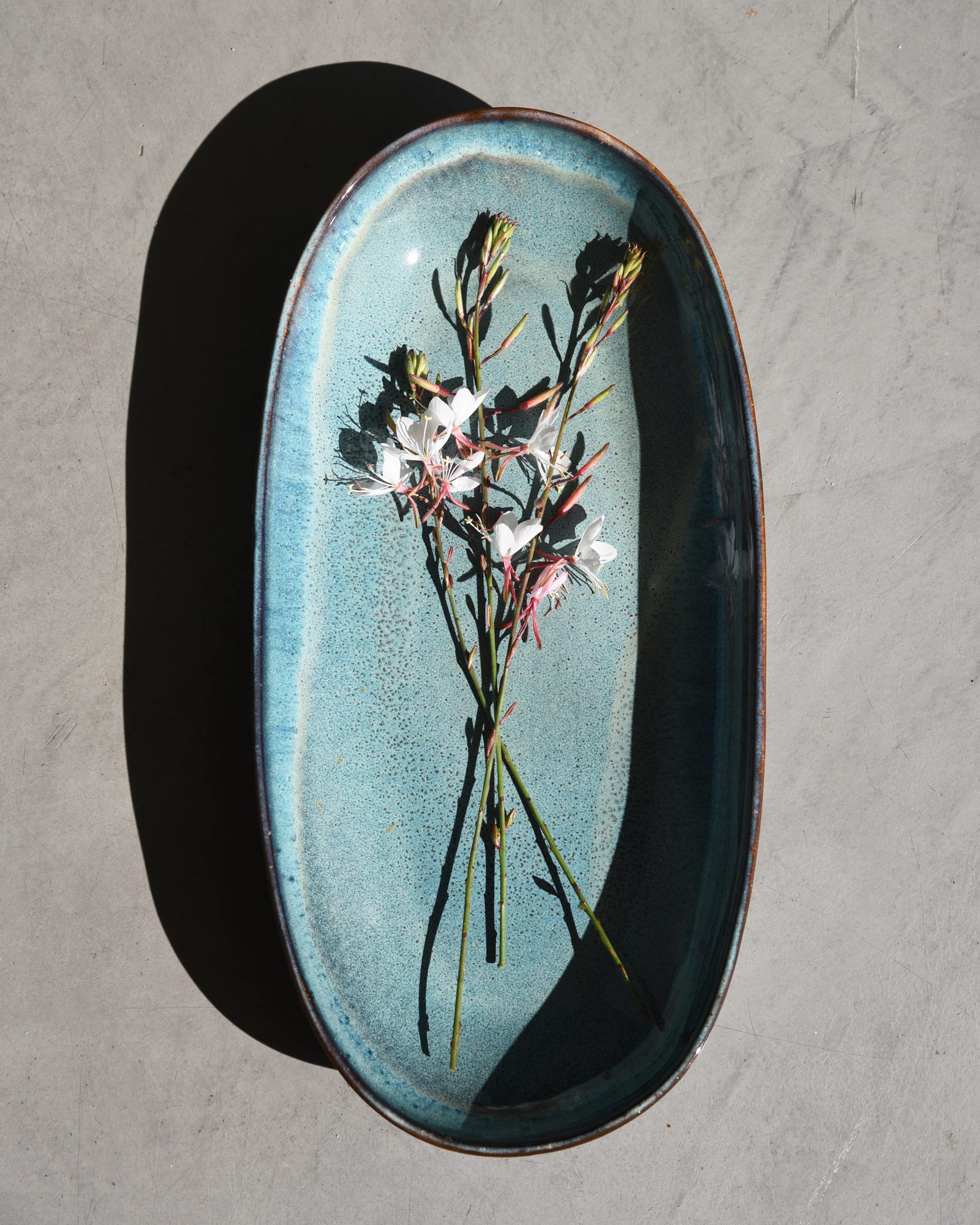 MADEIRA - SERVING PLATTER L GREEN-BLUE