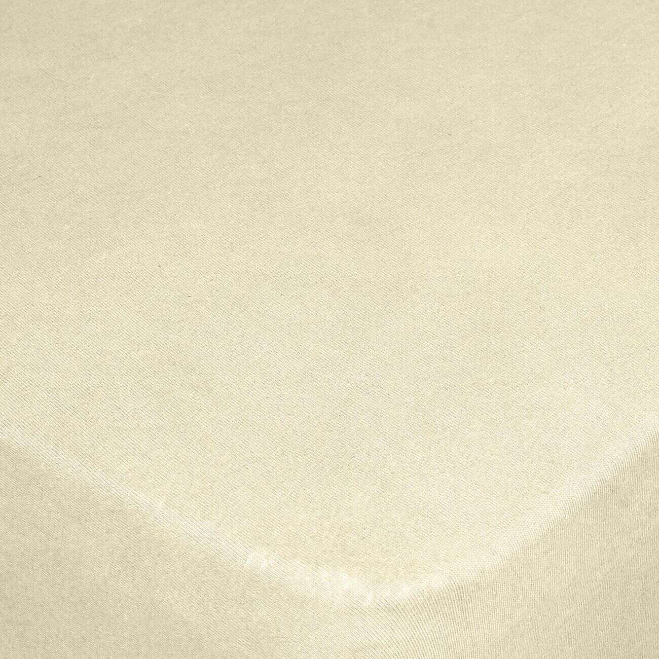 Drap housse 2 personnes 160x200cm polyester uni beige