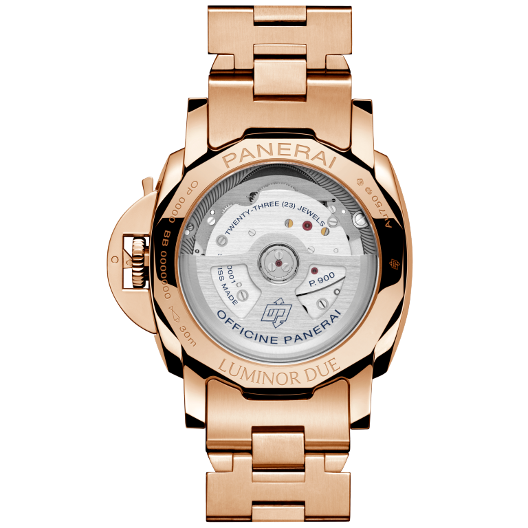 [Super Clone]Luminor Due Golden Blue TuttoOro 38mm