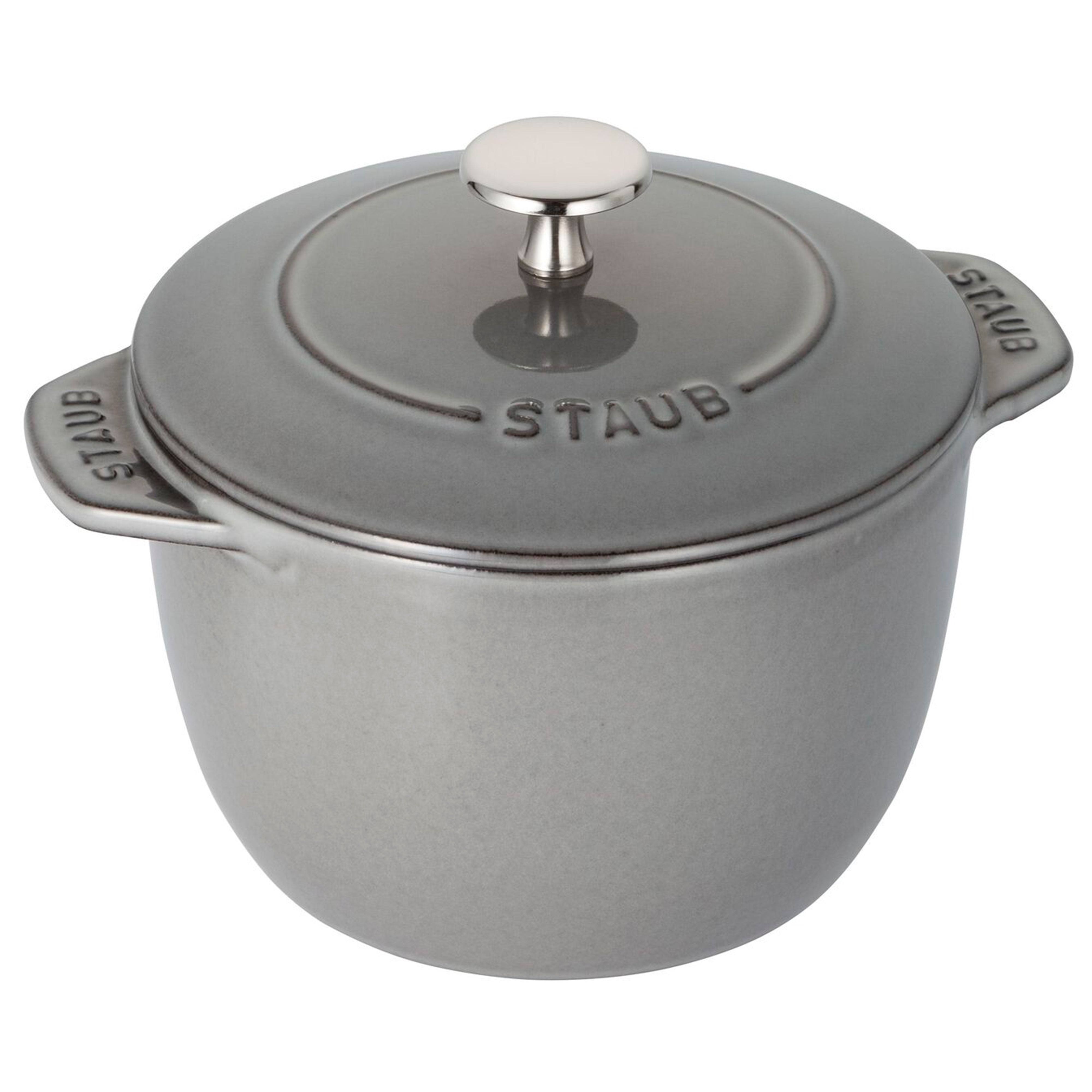 Staub Cast Iron 1.5-Quart Petite French Oven - Graphite Grey