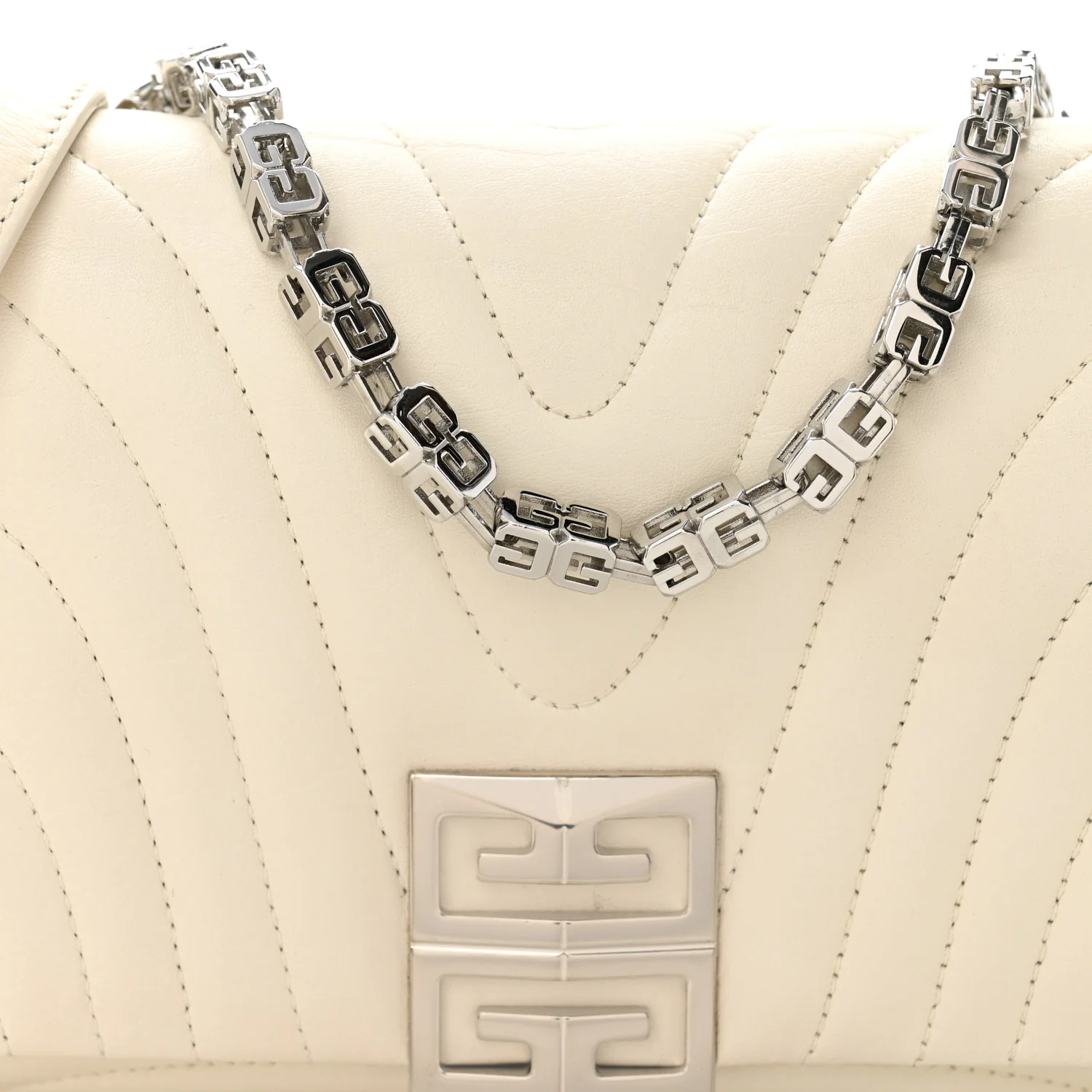 Calfskin Quilted Small 4G Shoulder Bag Ivory
