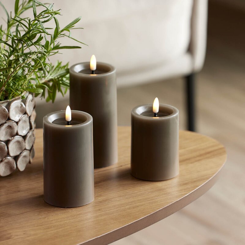 LED kubbelys 7,5x12,5 cm taupe