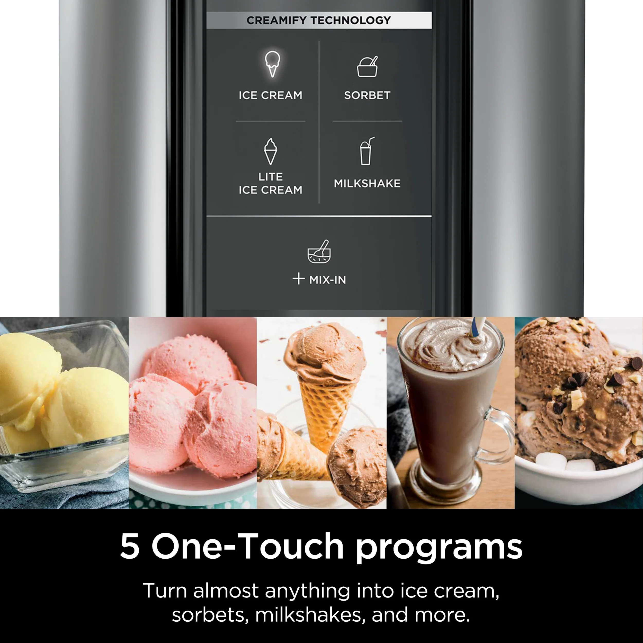 Ninja Creami Ice Cream Maker, for Gelato, Mix - Ins, Milkshakes, Sorbet, Smoothie Bowls & More, 5 One - Touch Programs, with (2) 16 oz Pint Containers & Lids, Perfect for Kids, White, NC300WH