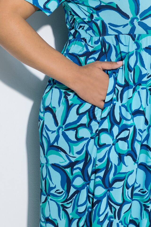 Matte Jersey Impressionist Floral Pocket Dress