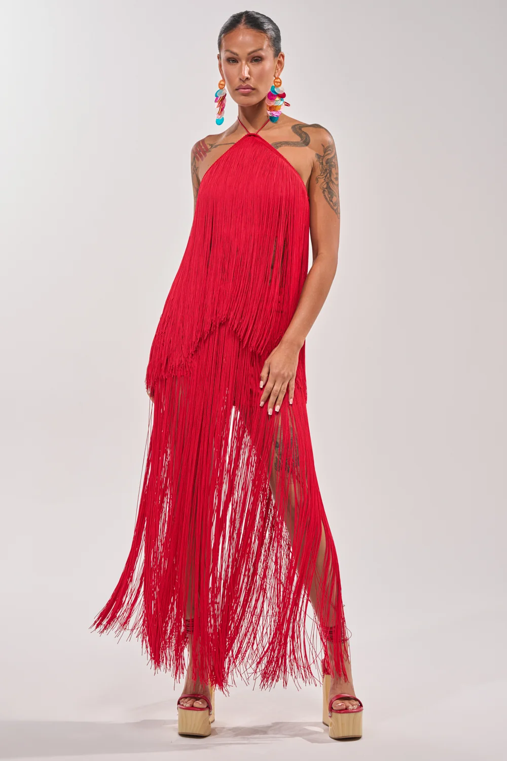 ON THE EDGE FRINGE SKIRT - Akira Store