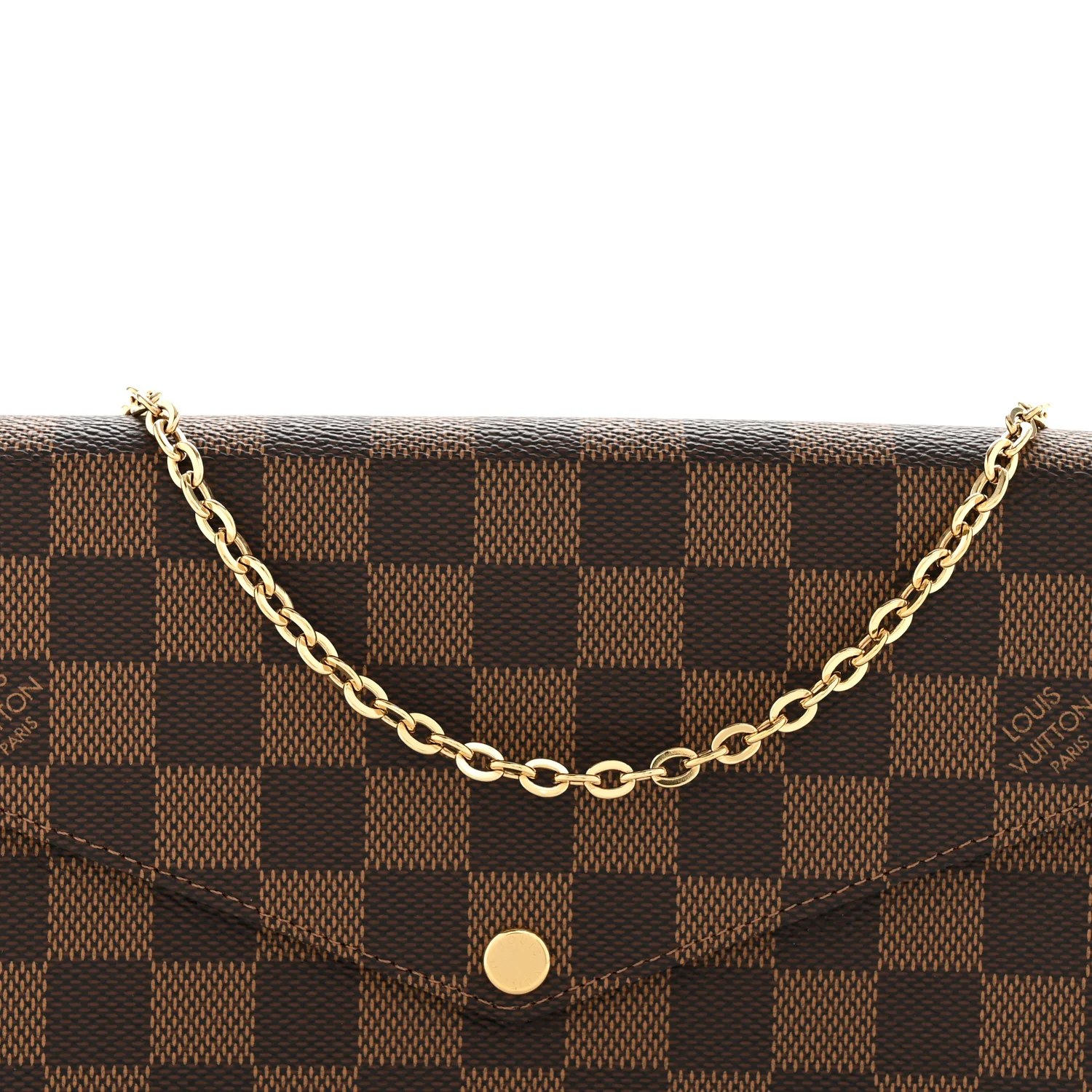 Damier Ebene Pochette Felicie Chain Wallet