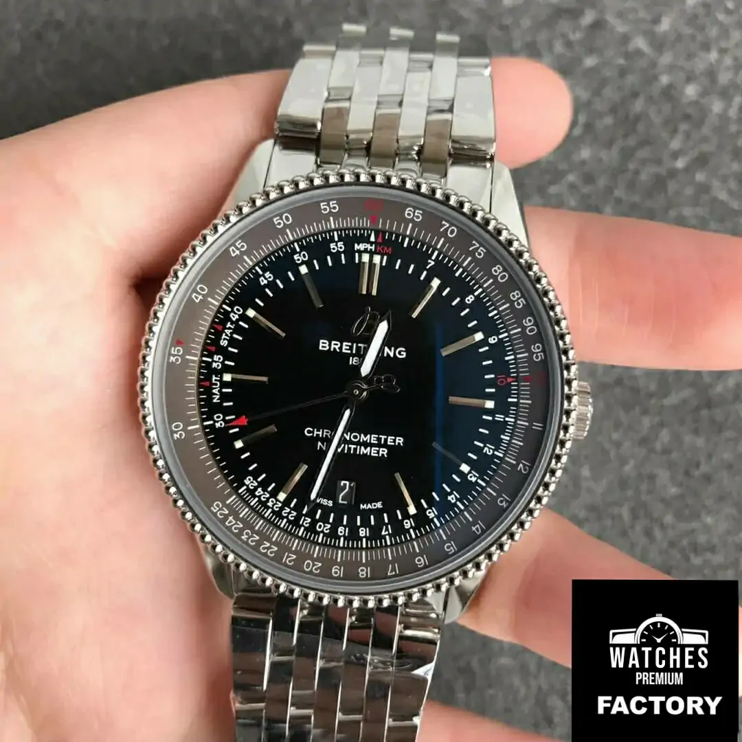 Breitling Navitimer 1 A17326241B1A1 V7 Factory Black Dial