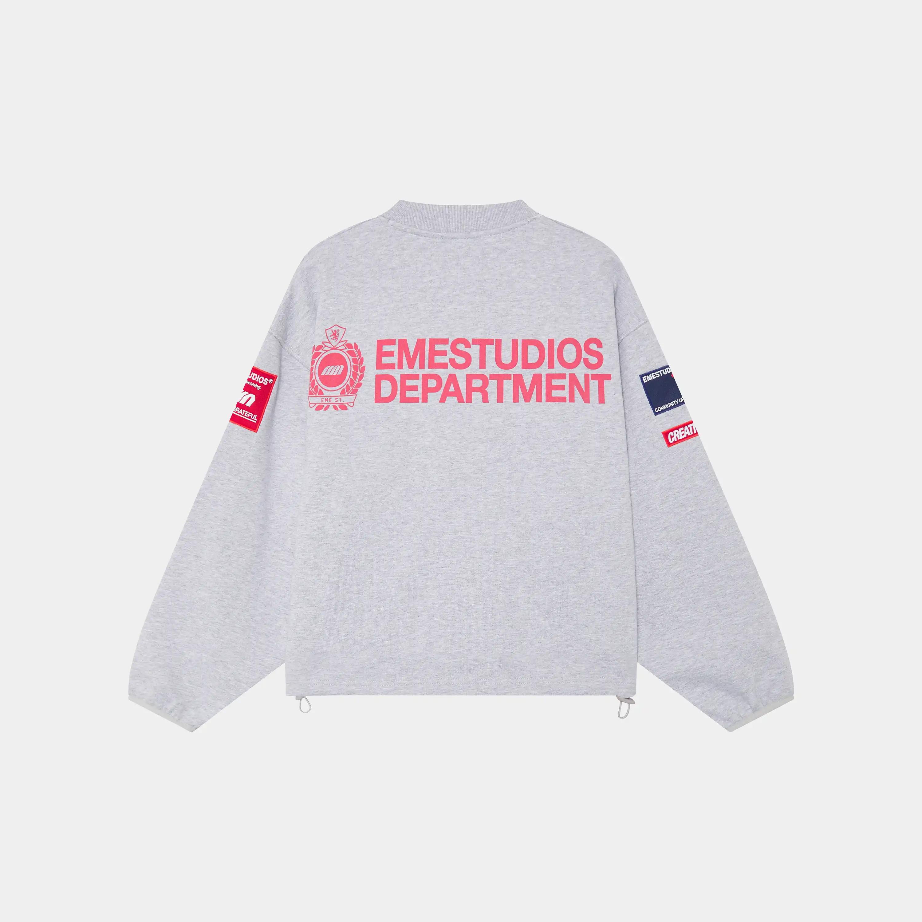 Building Heather Grey Oversized Crewneck