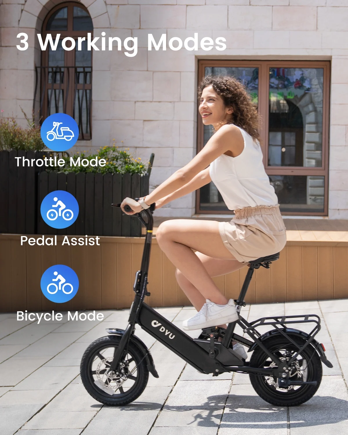14" Folding Electric Bike for Adults Teens, 500W Peak Motor 36V/7.8AH Battery, Commuter City Ebike, UL2849 - Image 7