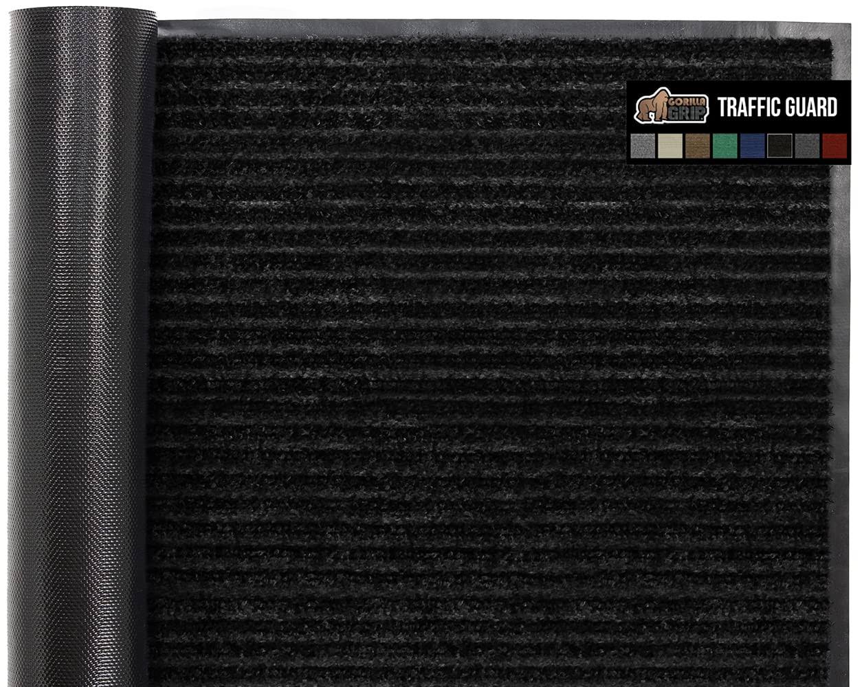 Gorilla Grip Heavy Duty Traffic Guard Doormat, 60x36, Durable Rubber Backing, Low Profile Indoor Outdoor Door Mat, Stain and Fad