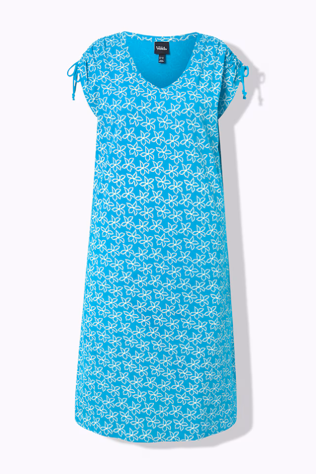Vinework Gathered Cap Sleeve Dress