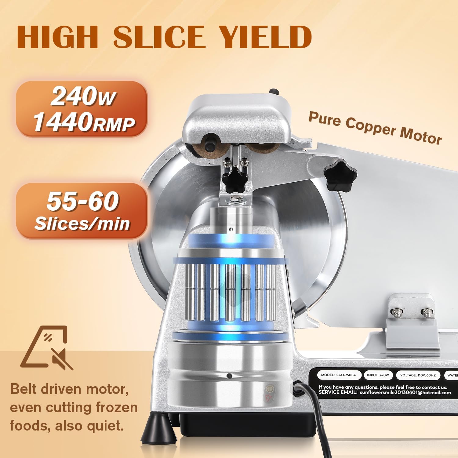 CGOLDENWALL Meat Slicer Machine, 10