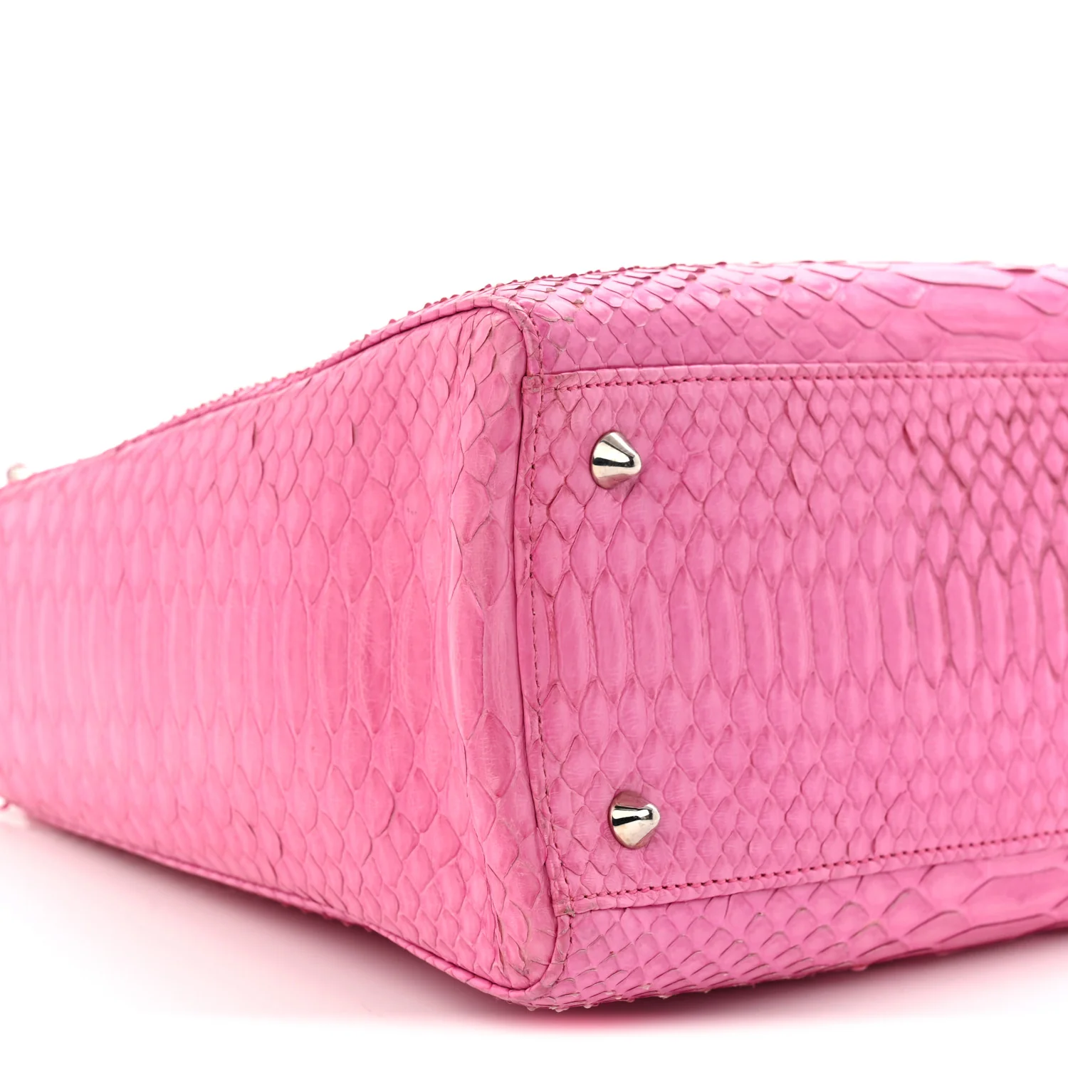 Snakeskin Medium Lady Dior Pink