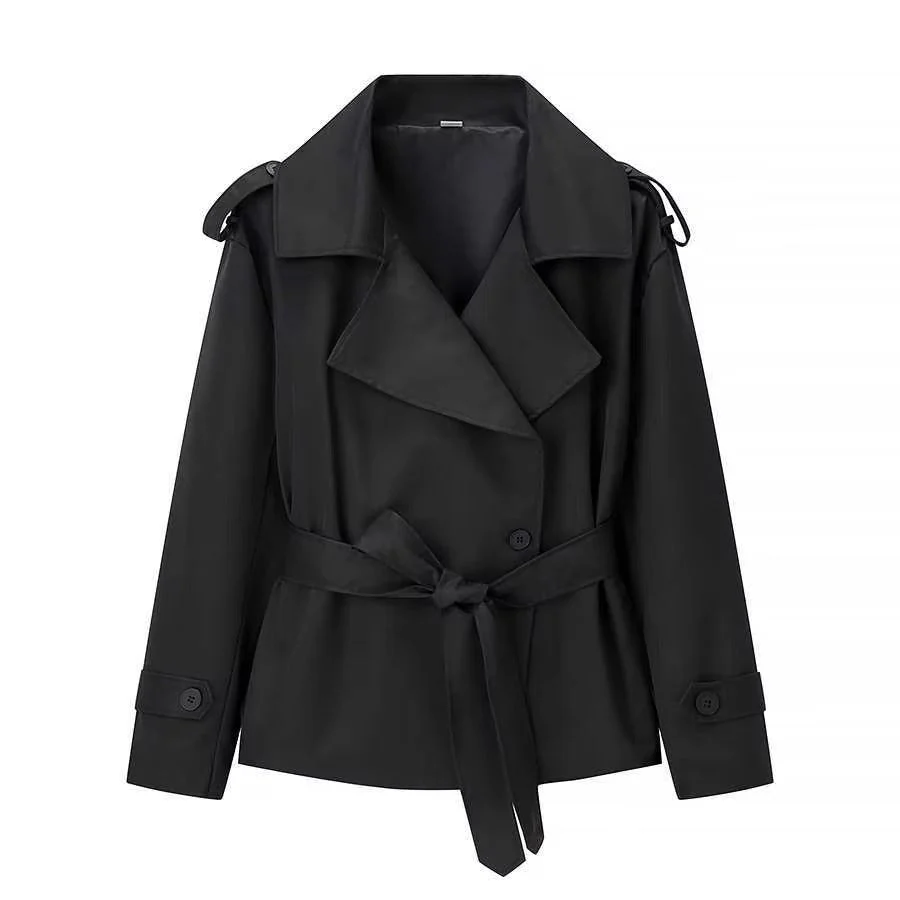 Blazer court ceinturé pour femme