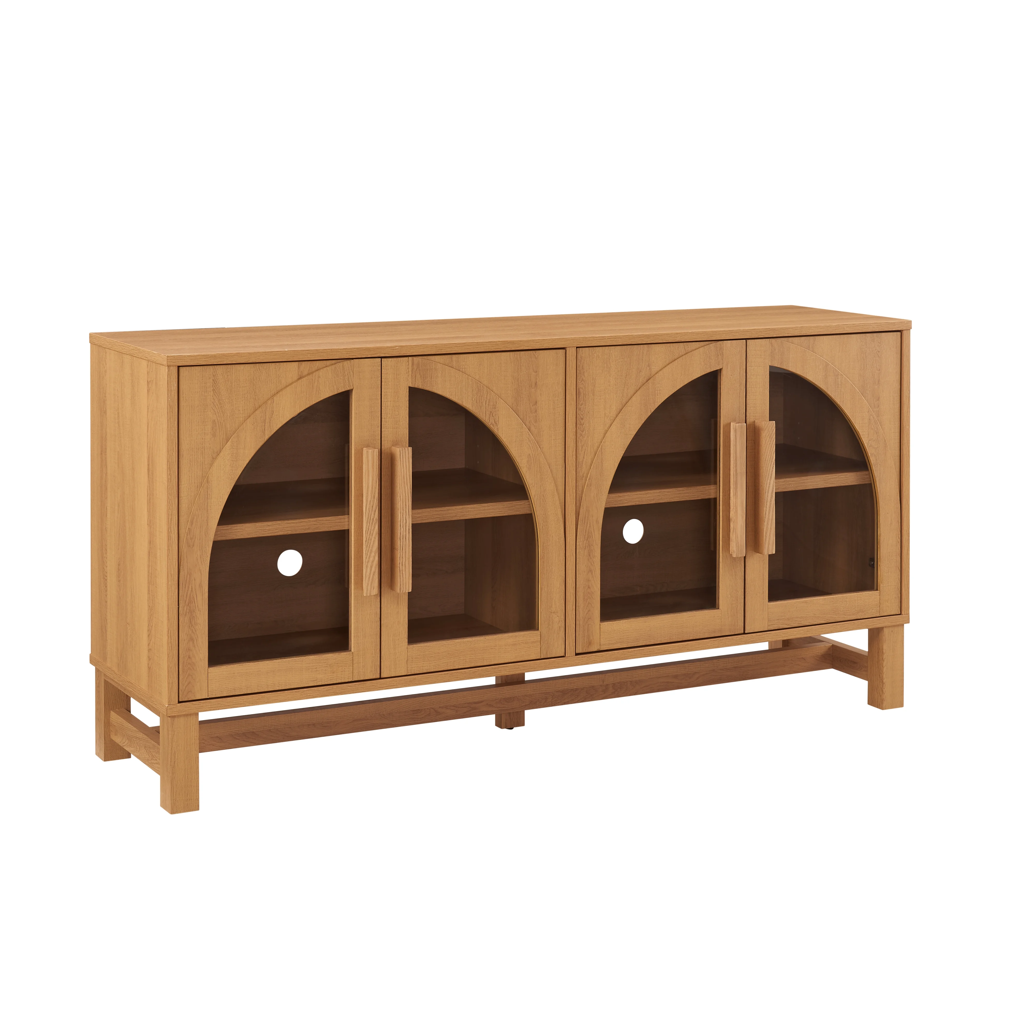 Juliet Arc TV Stand for TVs up to 65", Light Honey Finish(Light Honey) - Image 4