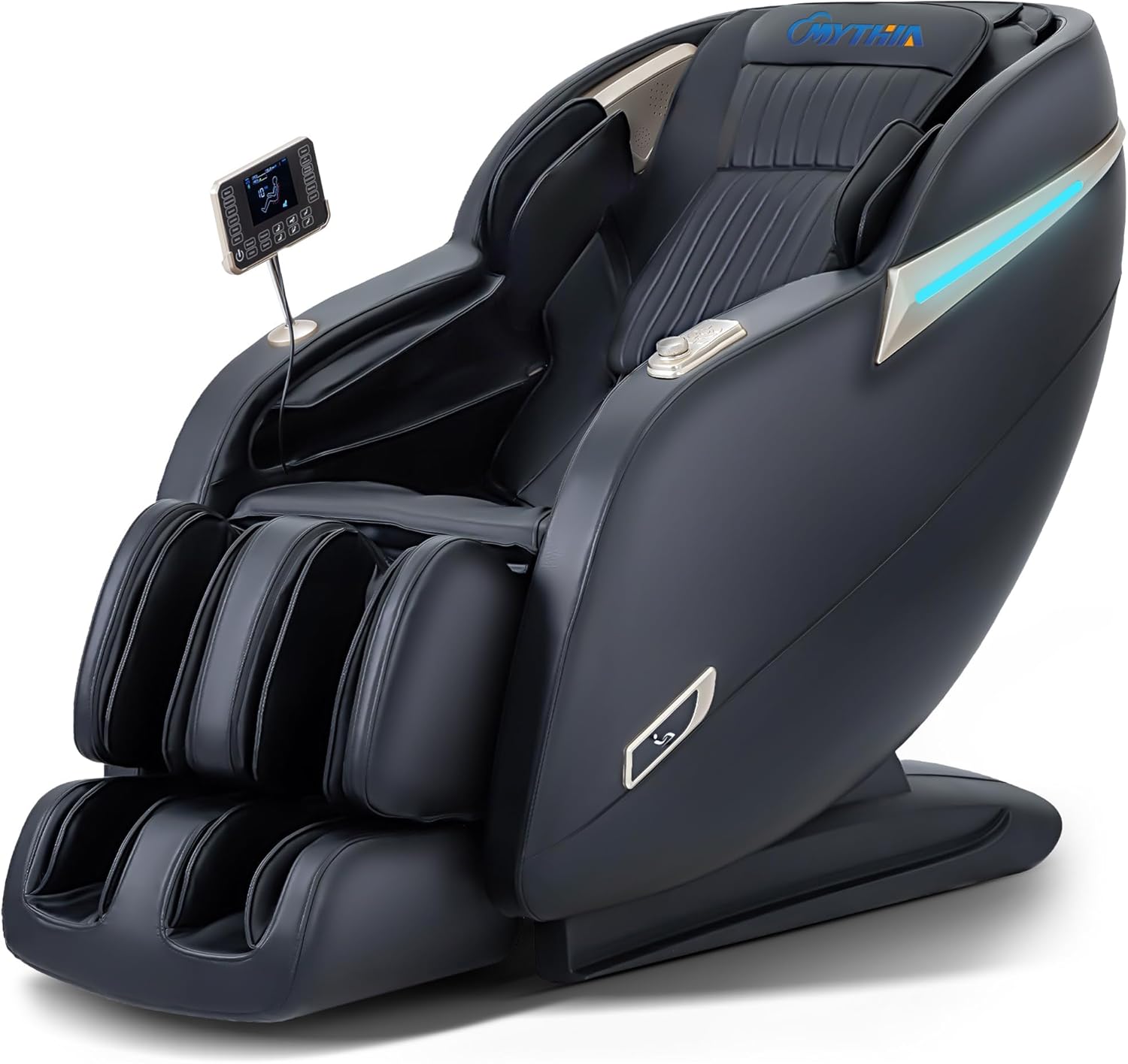 MYTHIA MD906 2026 Massage Chair - Full Body Zero Gravity Recliner with 3D Massage, Heat Therapy, Air Pressure & Foot Roller, Bluetooth & USB Charging Port for Home & Office Use (Black)