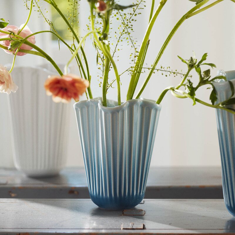 Hammershøi unfold vase 16,5 cm blå
