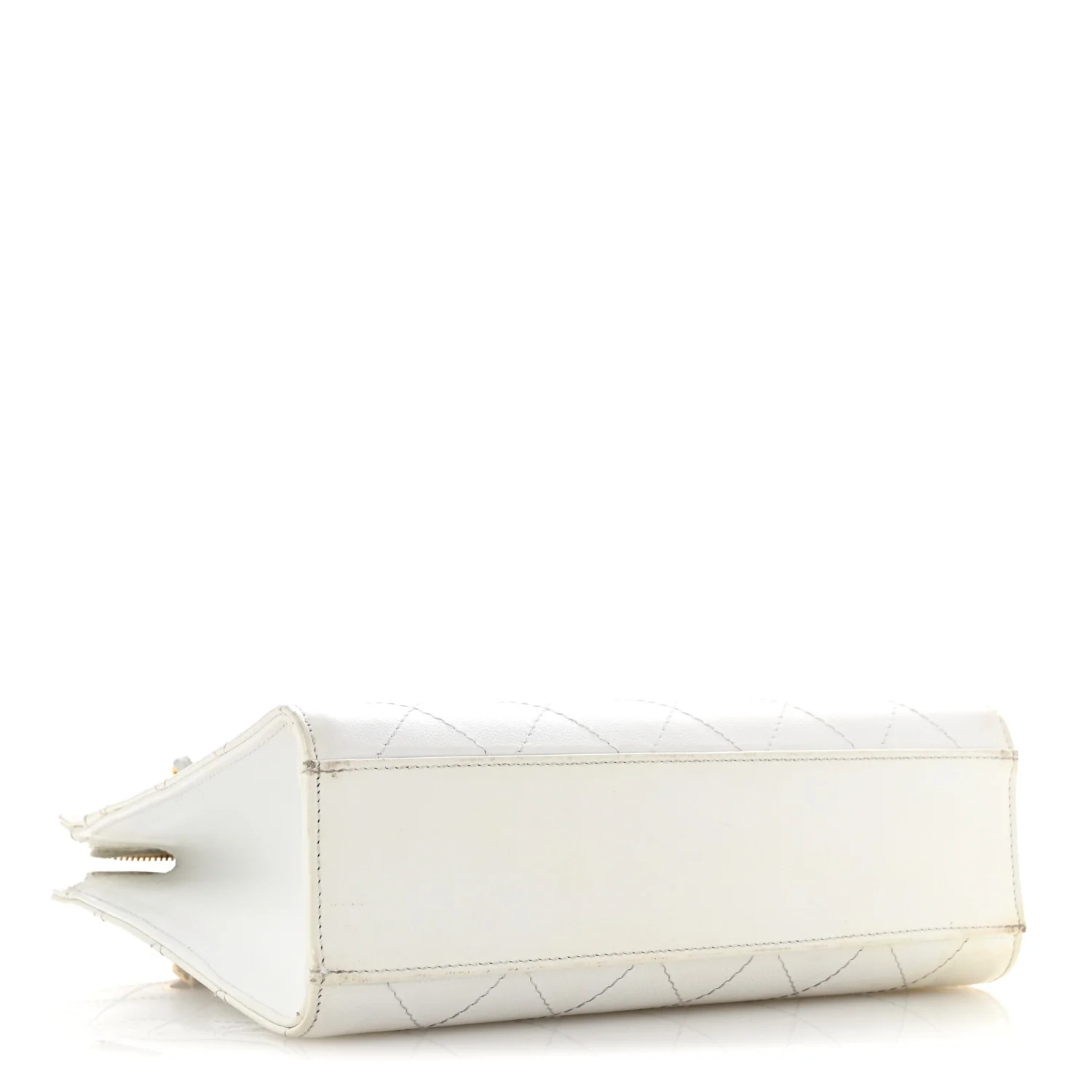 Caviar Quilted Shoulder Bag White