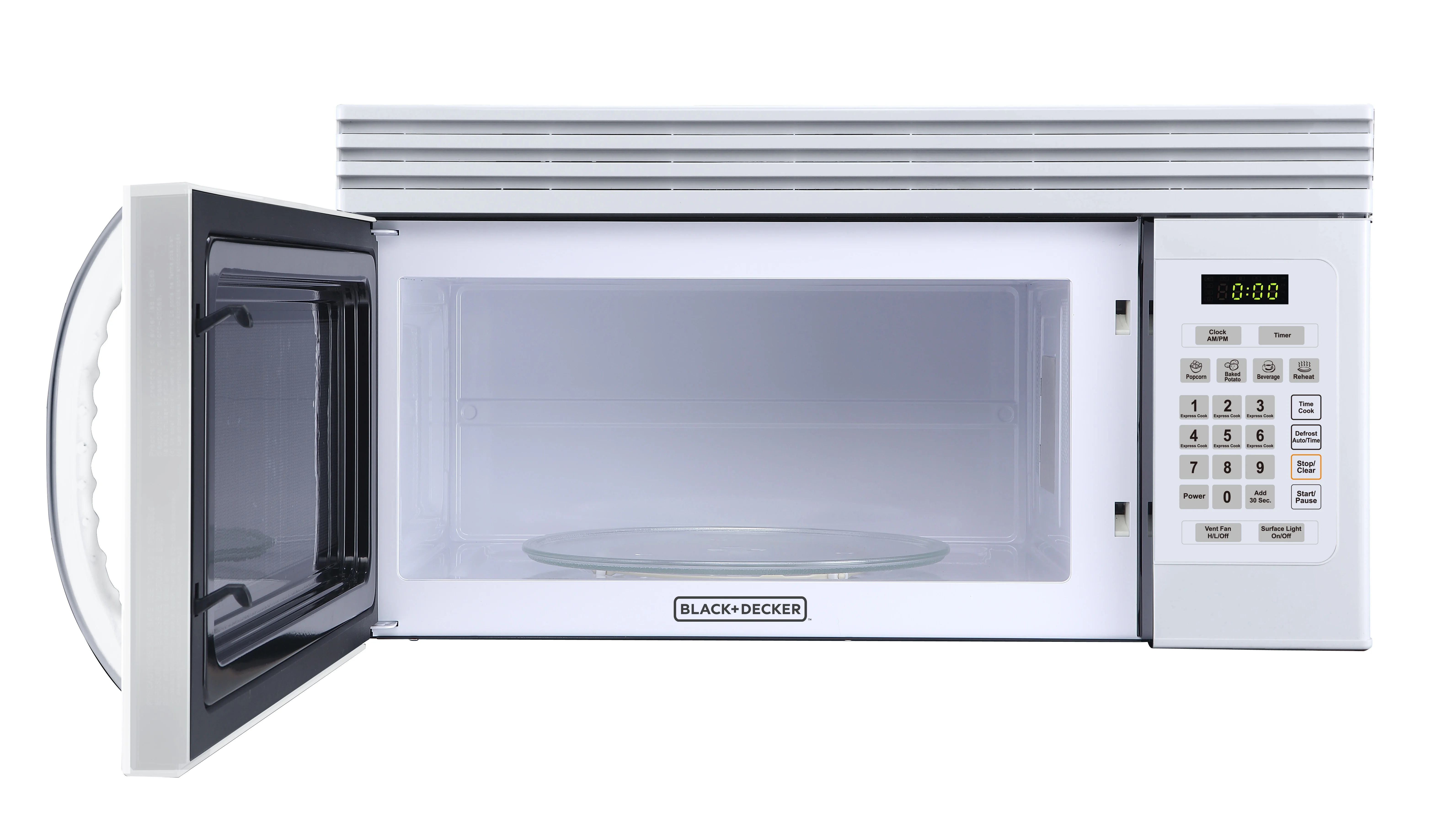 EM044KJNP10A 1.6-Cu. Ft. Over-the-Range Microwave with Top Mount Air Recirculation Vent, White(White) - Image 2