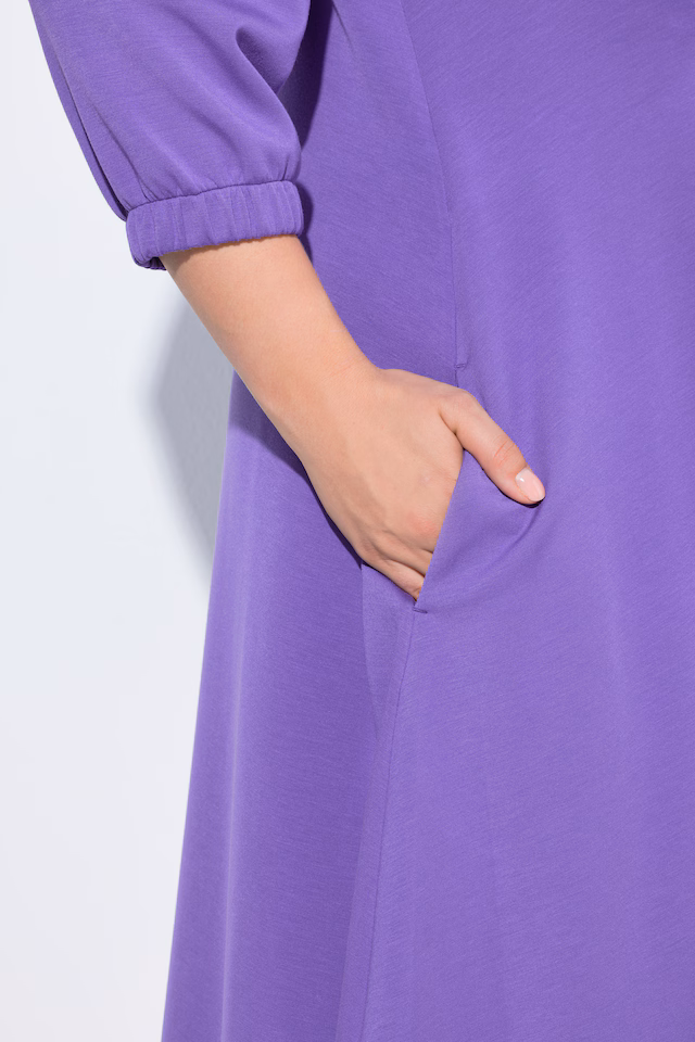 Ribbon Tie Modal Blend Dress