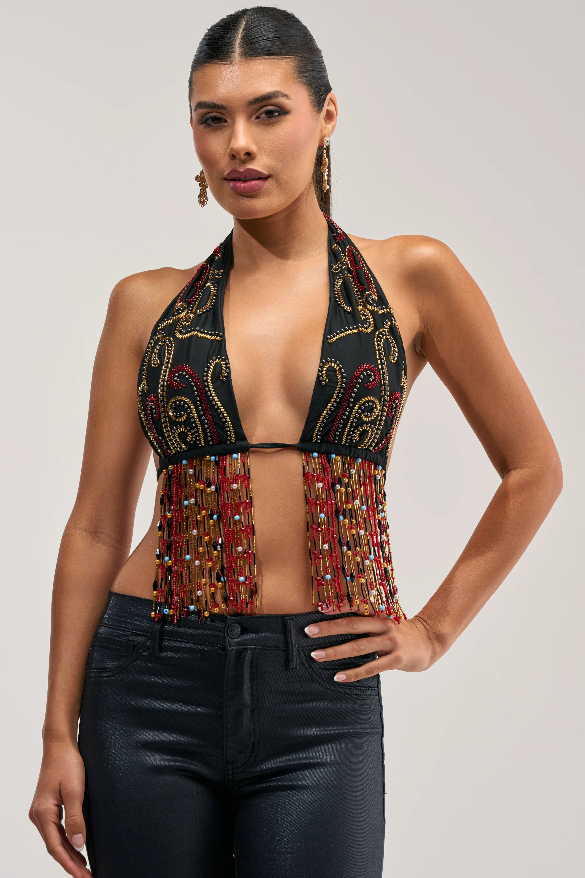 ANGEL ON EARTH BEADED BRALETTE TOP - Akira Store