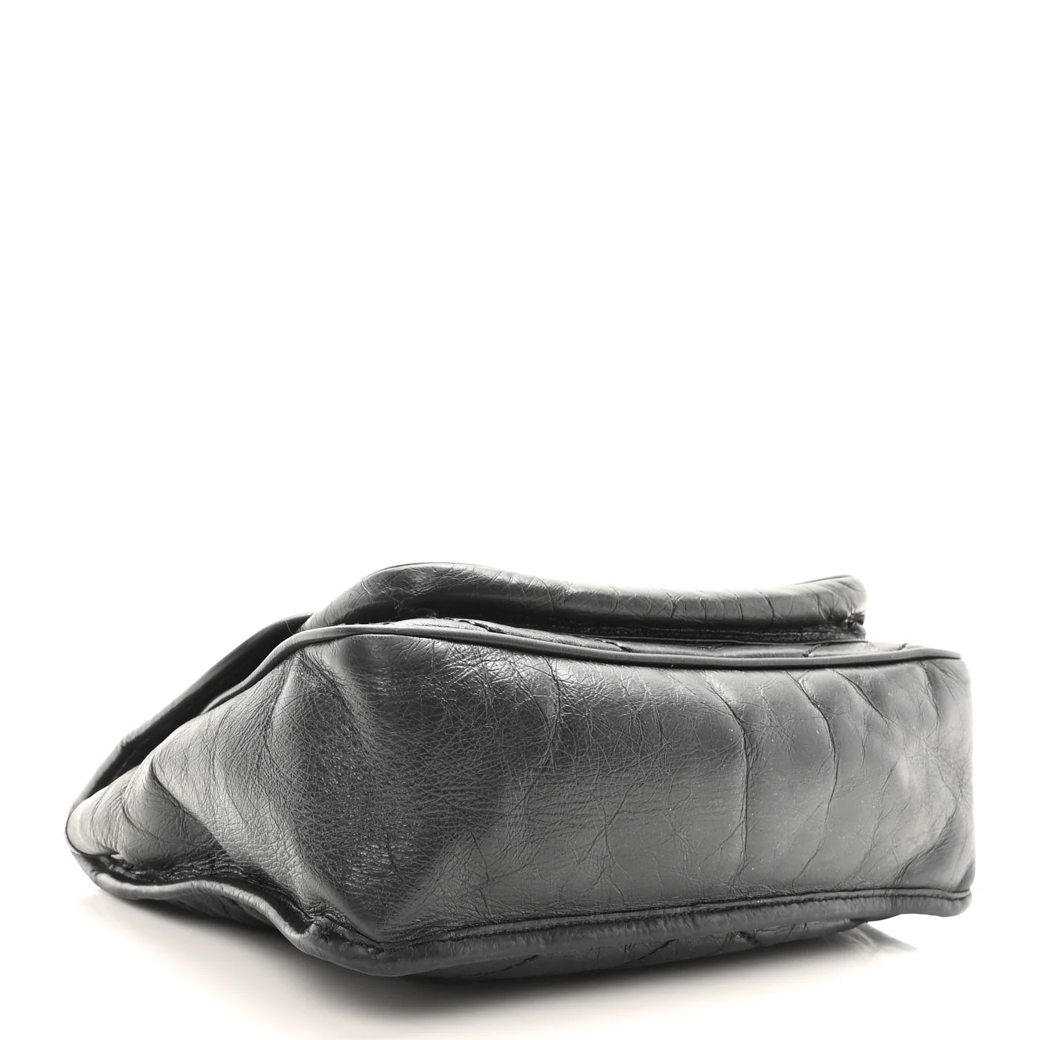 Crinkled Calfskin Matelasse Monogram Medium Niki Chain Satchel Storm