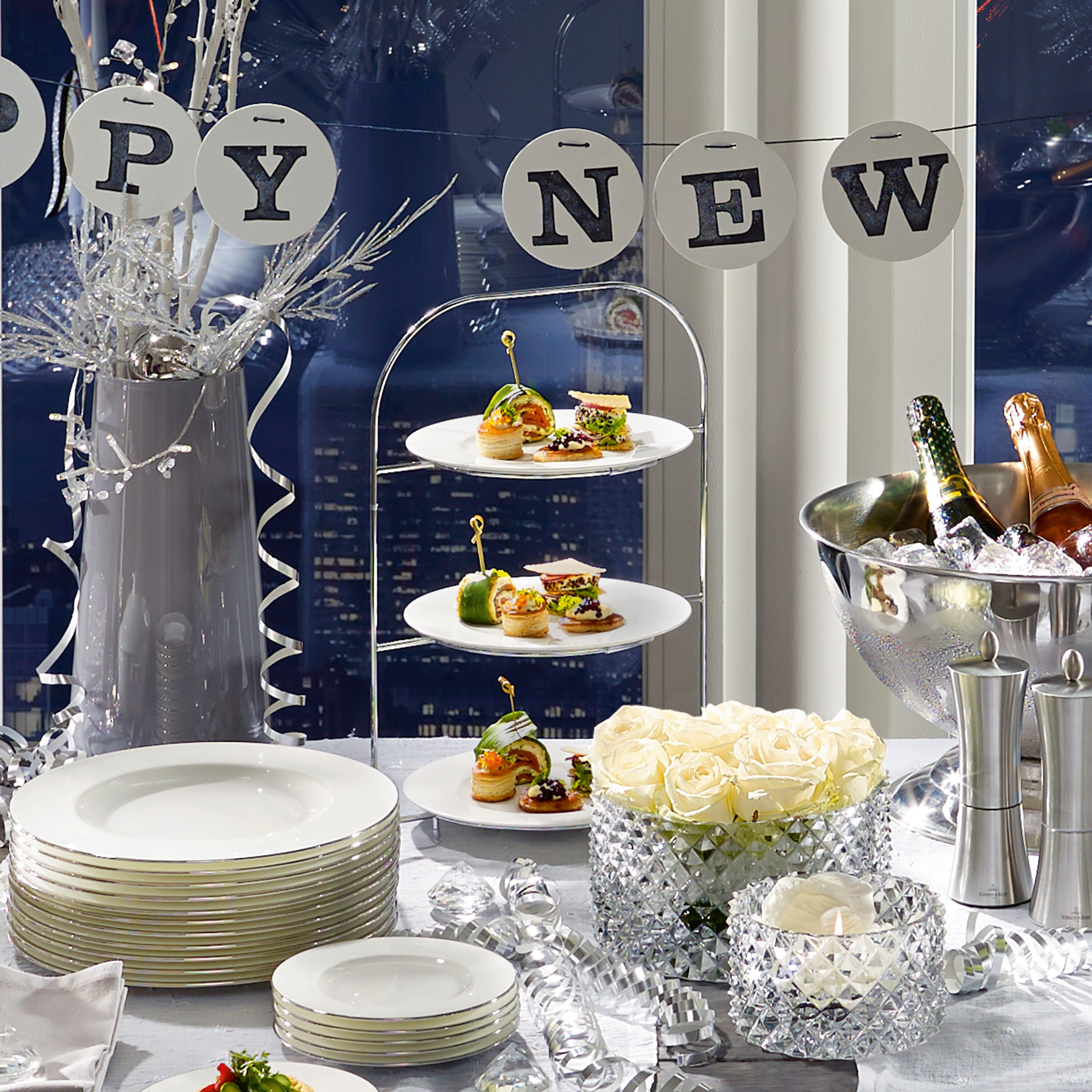 Anmut 3 Tier Stand - Stainless steel, 11.9'' x 7.7'', stainless steel
