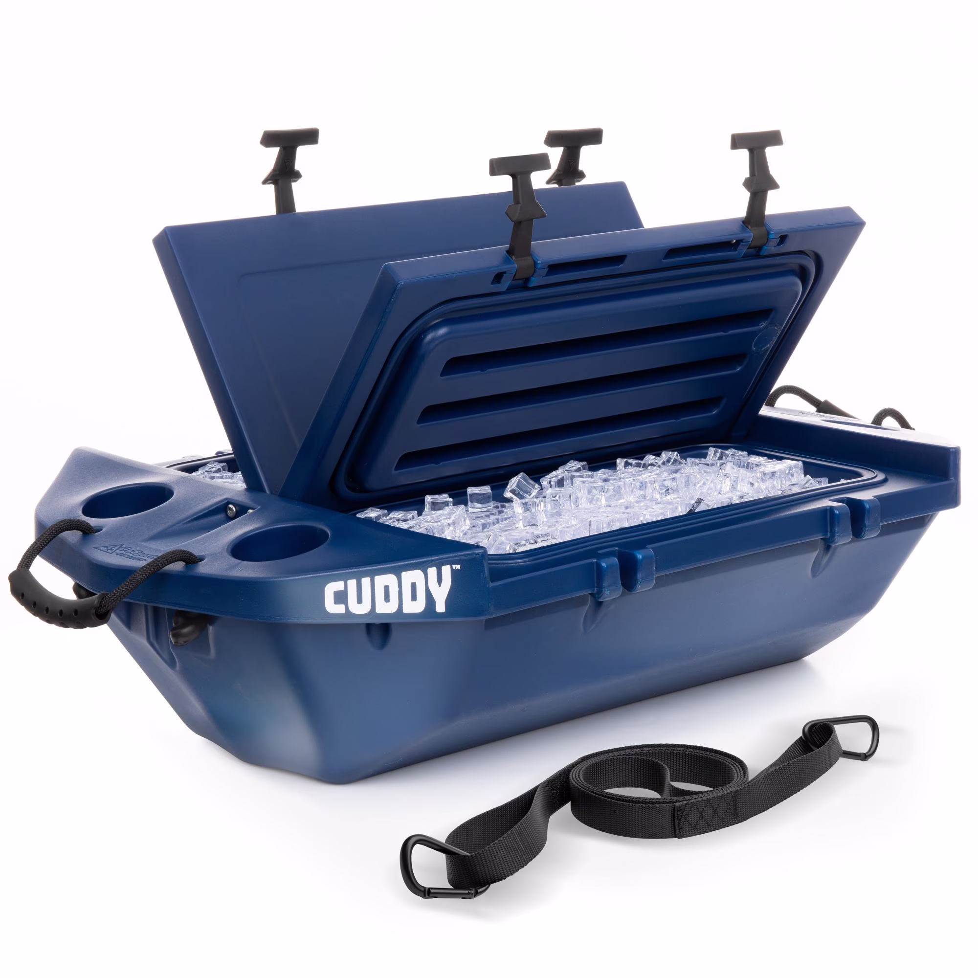 Floating Cooler and Dry Storage Vessel 40QT Amphibious Hard Shell Design, Navy(Navy)
